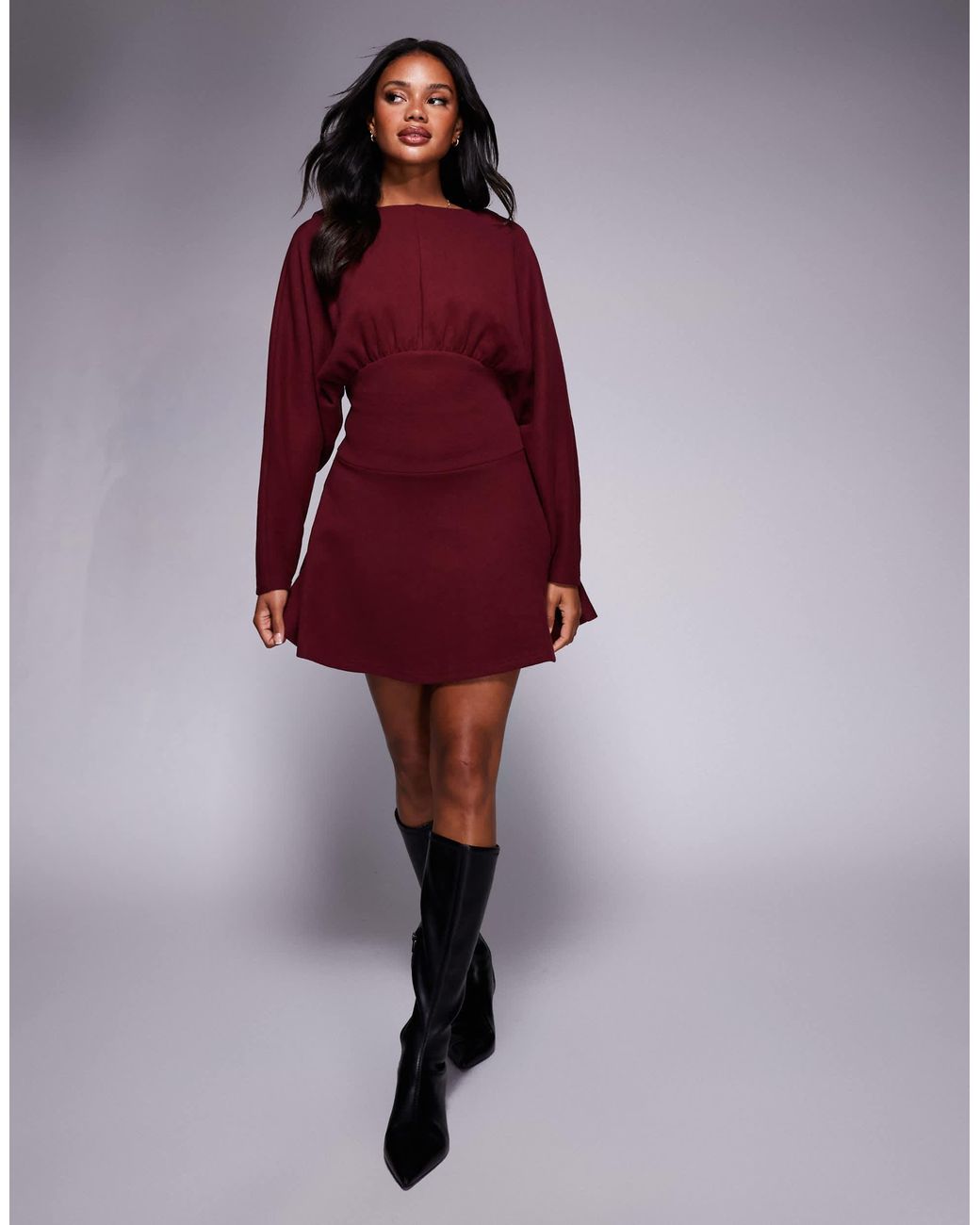 open lace back dress 1930s Halloween Velvet Witch Batwing Sleeve Mermaid Dress main image 0