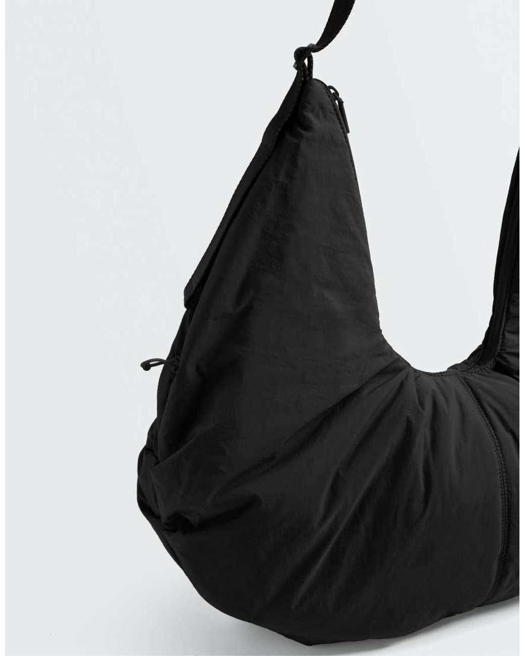 Oysho Black Gathered Shopper Bag