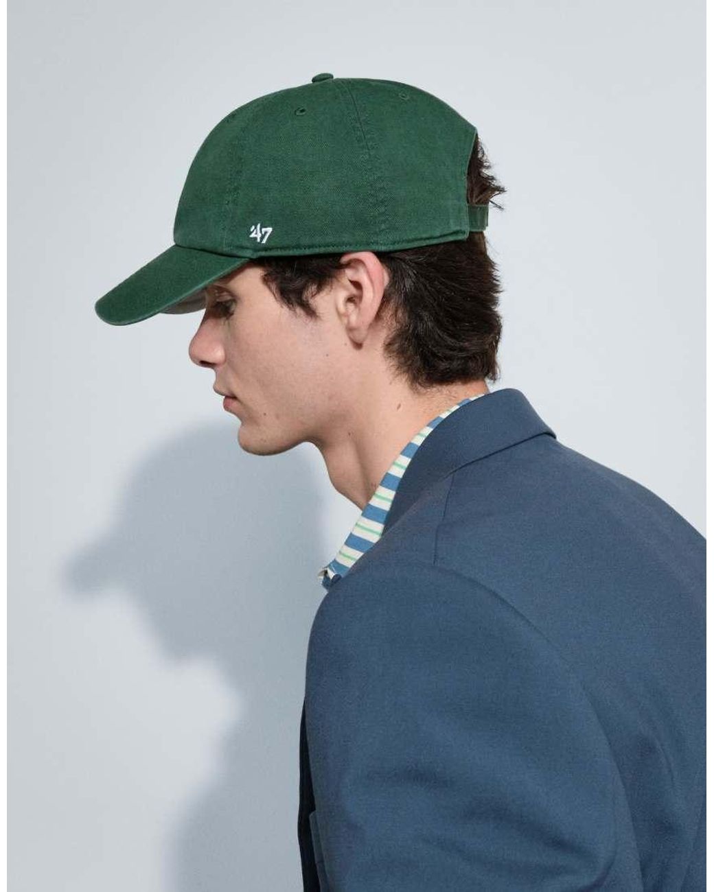 '47 Blue Ny Yankees Base Runner Mini Logo Cap