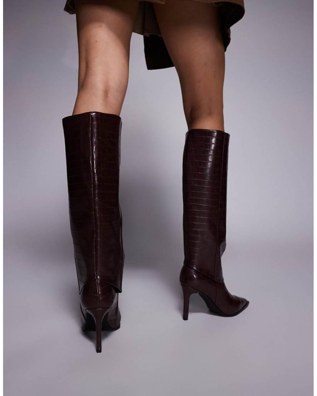 Forever New Multicolor Foldover Knee High Boots