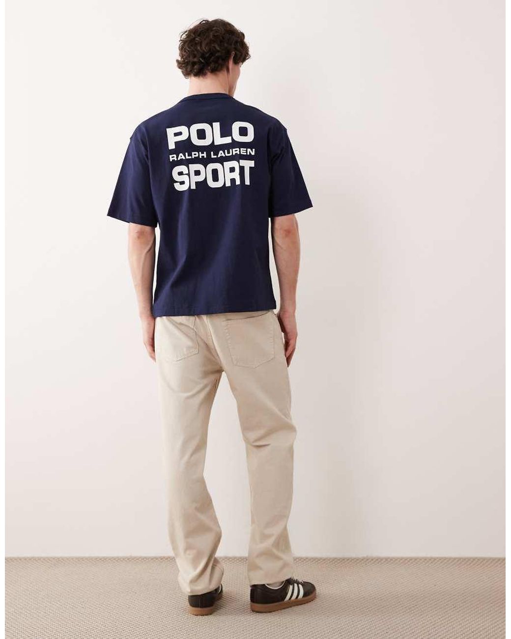 Polo Ralph Lauren Blue Sport Relaxed Fit Heavyweight Back Print T-shirt for men