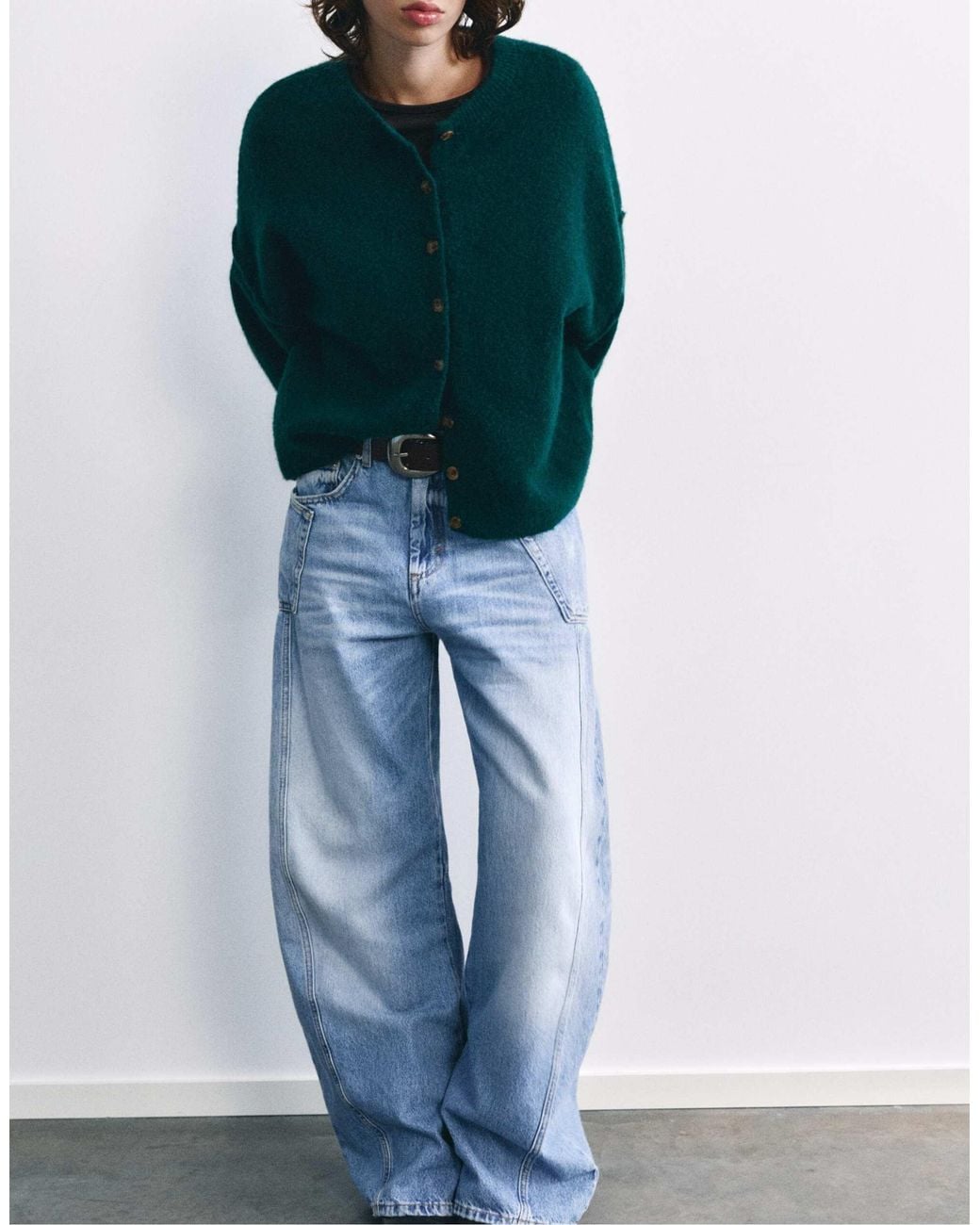 Pull&Bear Green Weiche strickjacke