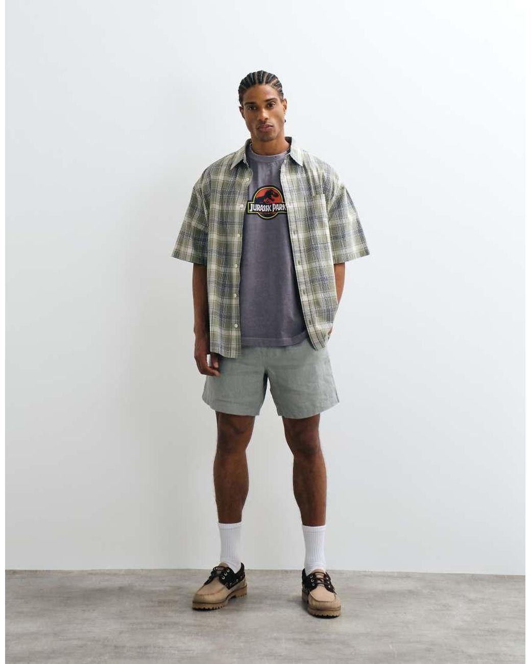 ASOS Blue Oversized T-shirt With Jurassic Park T-rex Print for men