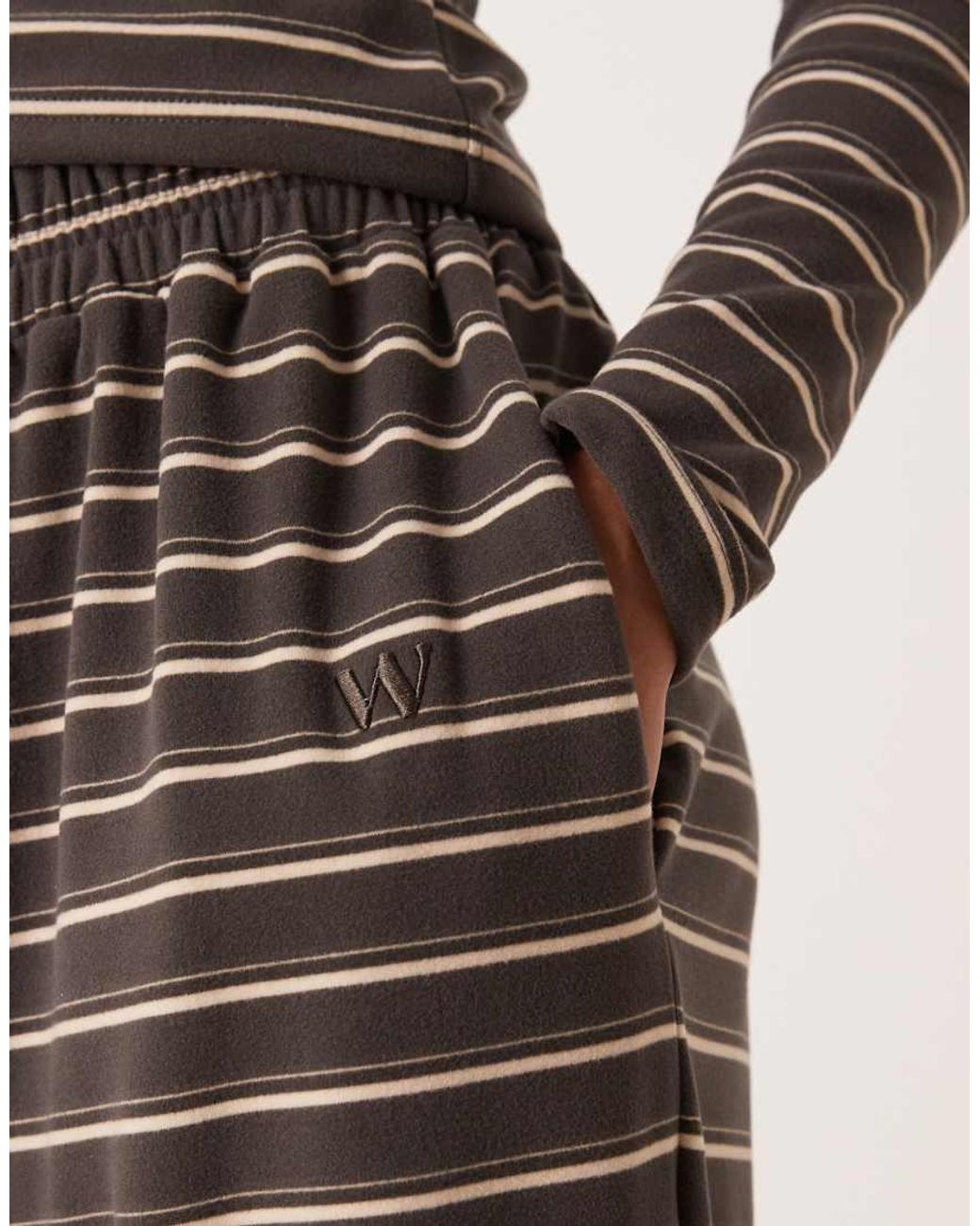Wanderdoll Natural Frankie Premium Heavyweight Jersey Wide Leg Pants