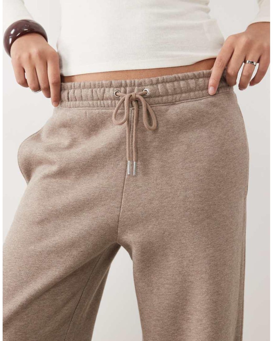 Abercrombie & Fitch Natural Co-Ord High Rise Wide Leg Jogging Bottoms