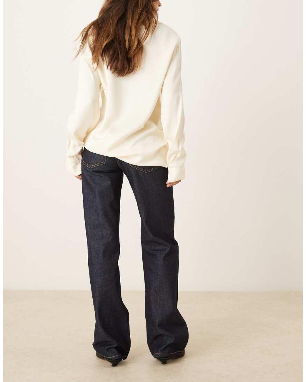 ASOS Blue Straight Low Rise Jeans