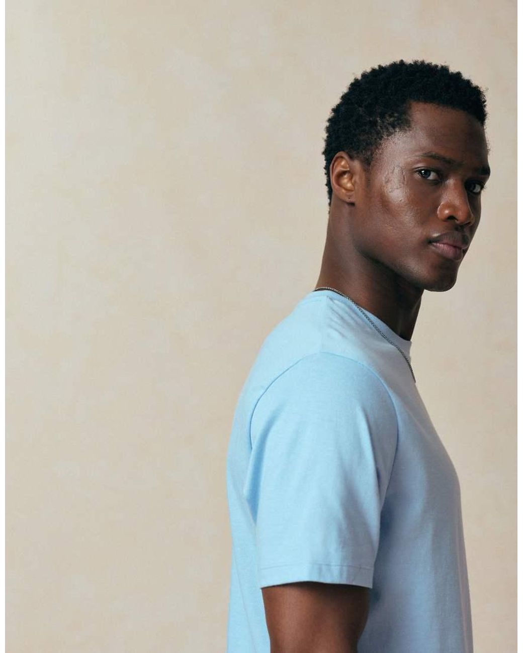 ASOS Blue Essentials Regular Fit T-Shirt for men