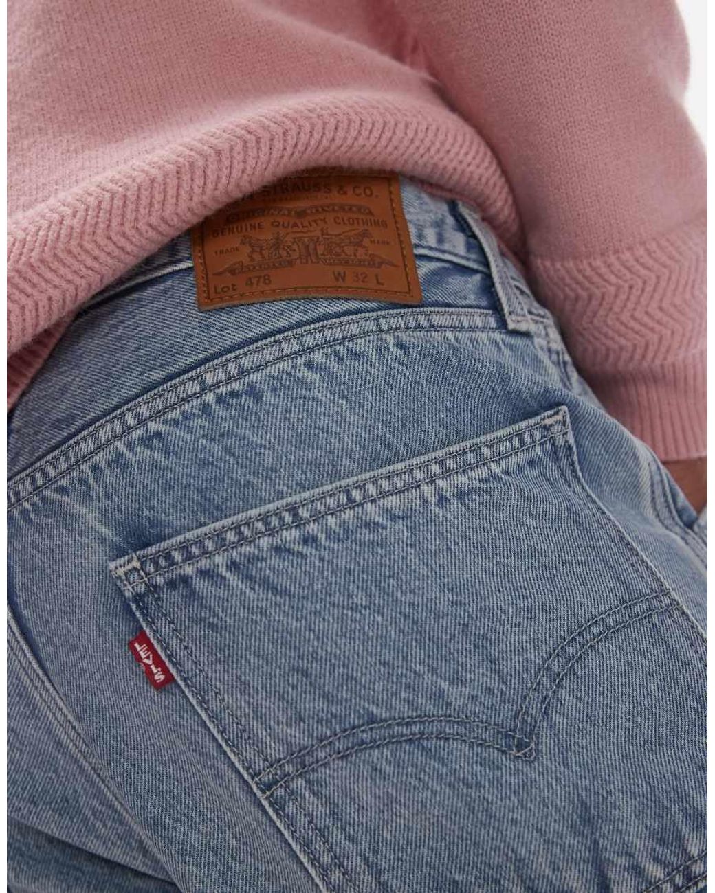 Levi's Pink 478 baggy Cargo Denim Shorts for men