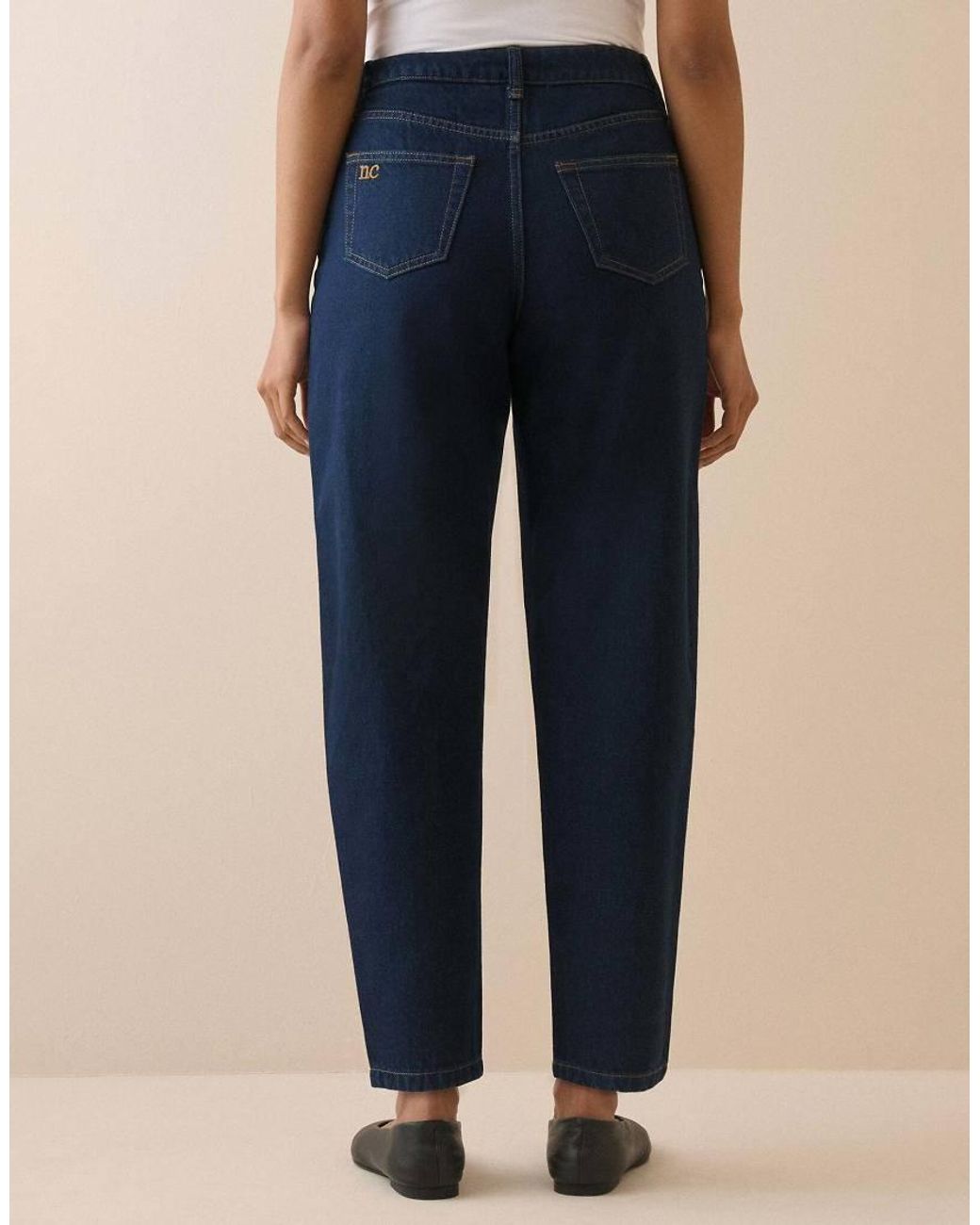 Nobody's Child Blue Denim Putney Barrel Leg Jeans
