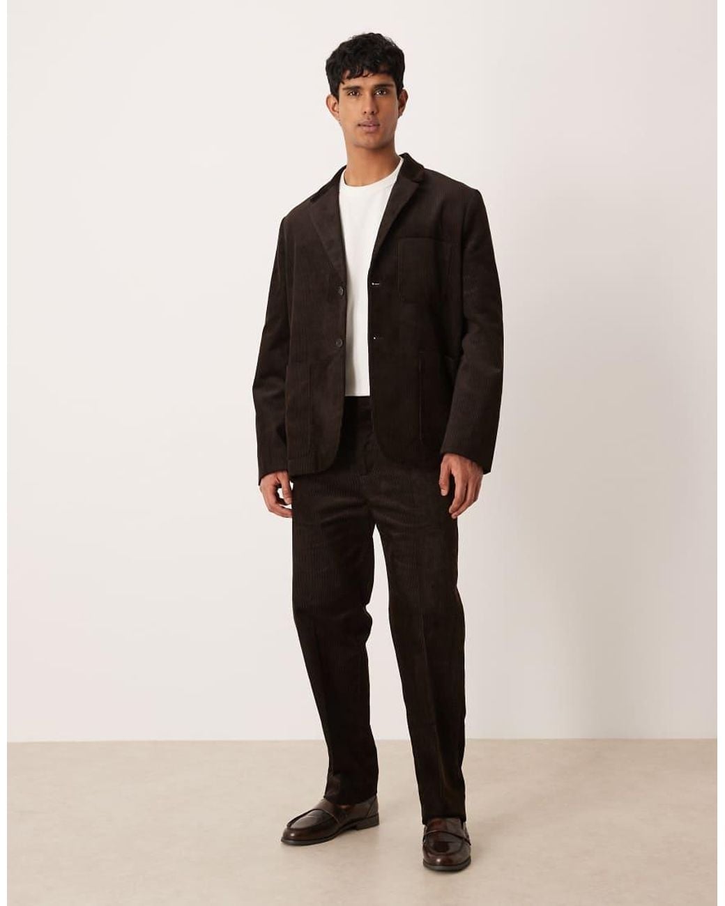 ARKET Black Co-Ord Cotton Rich Cord Tailored Blazer for men