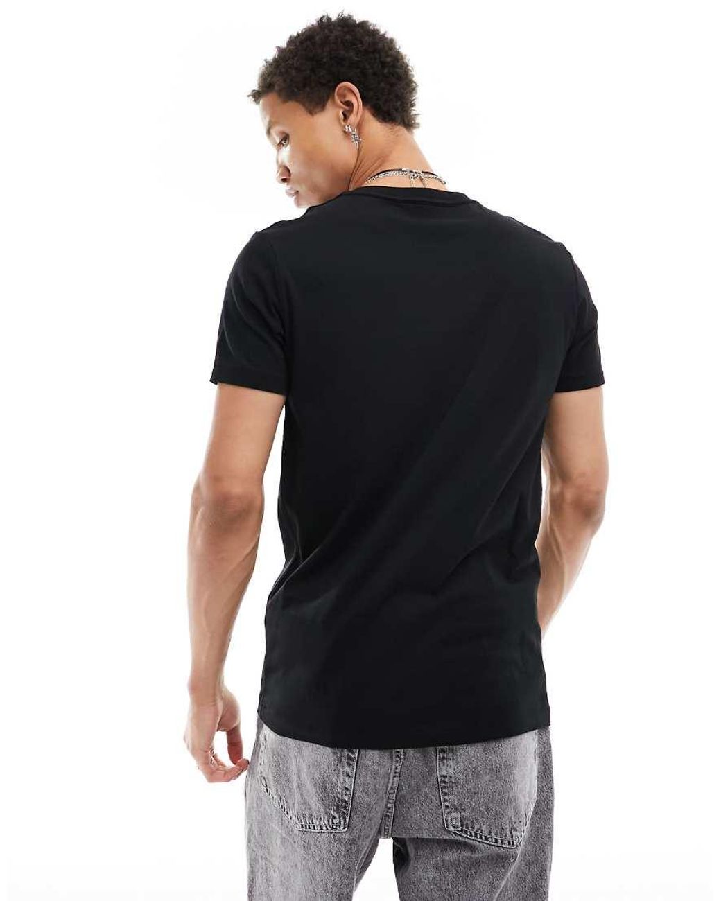 AllSaints Black Tonic Crew T-Shirt for men