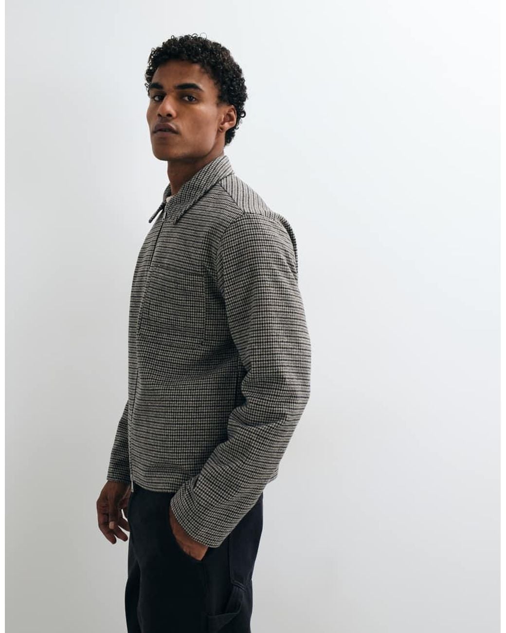 Jack & Jones Gray Double Zip Short Jacket for men