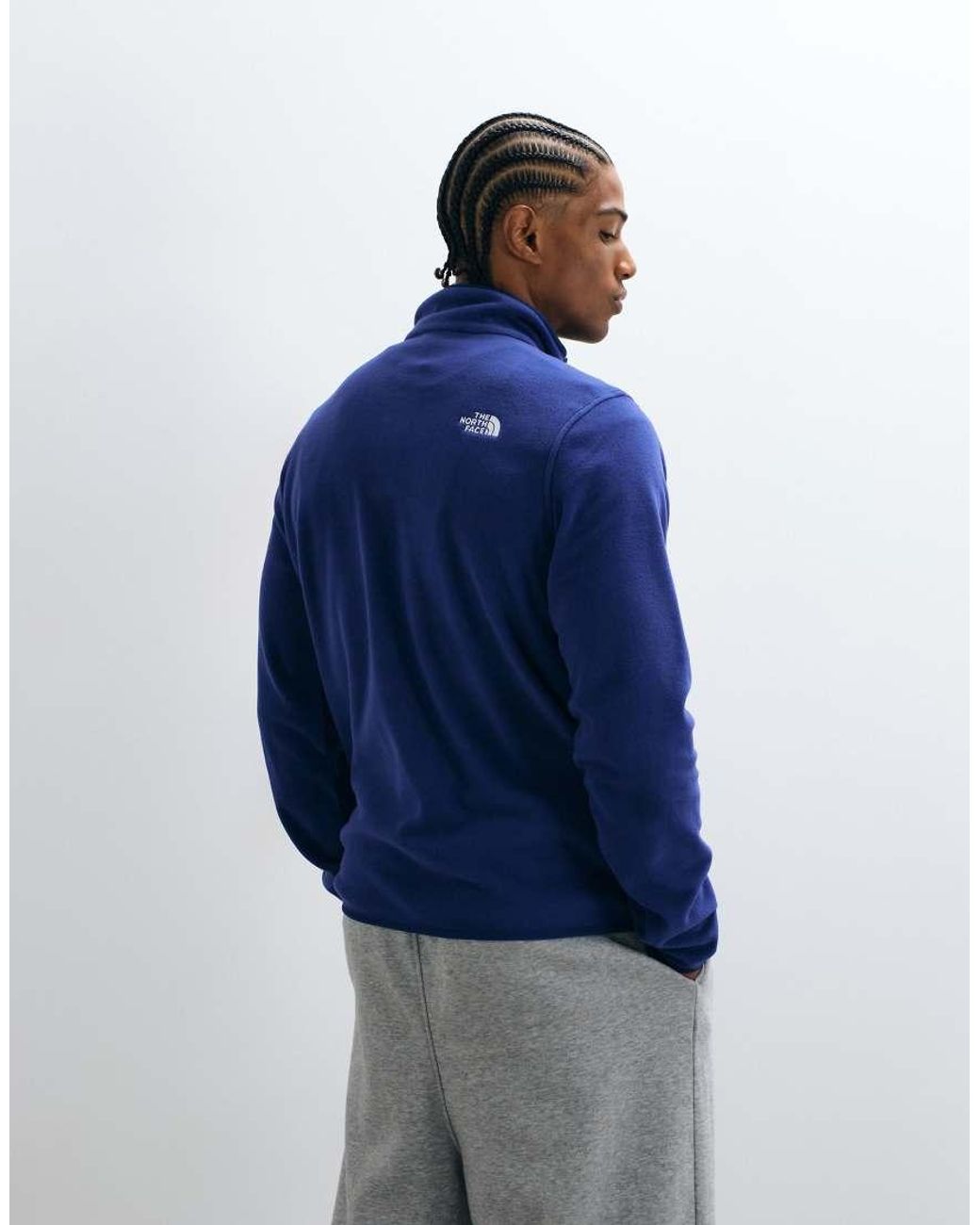 The North Face Blue Glacier 1/4 Zip Fleece for men