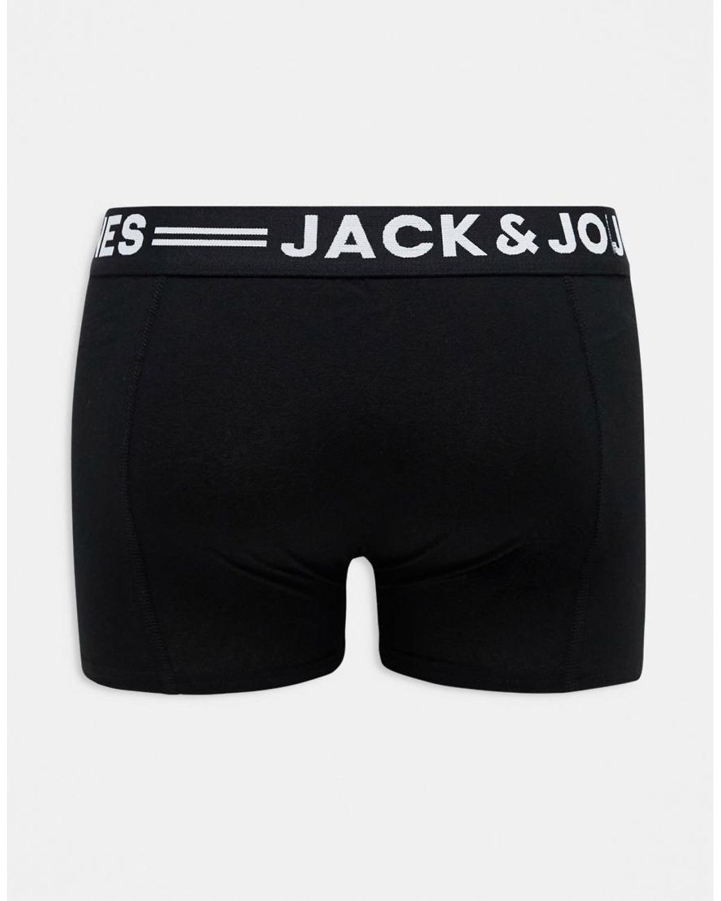 Jack & Jones Black 3 Pack Trunk With Waistband for men