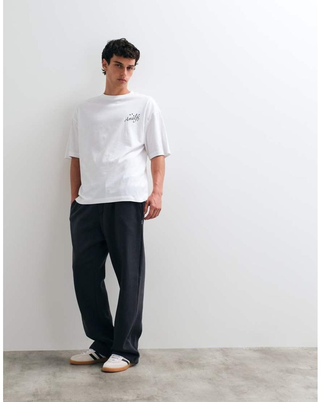 Jack & Jones White Wide Leg joggers for men