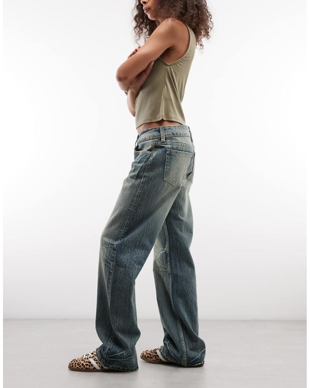 Cheap Monday Blue Messy Loose Fit Denim Jeans