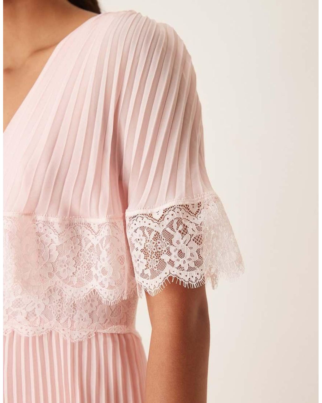 True Decadence Pink Tiered Pleated Maxi Dress