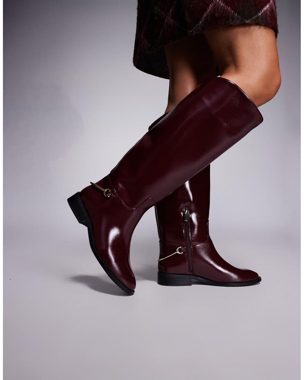 River Island Purple Riding Knee Boots
