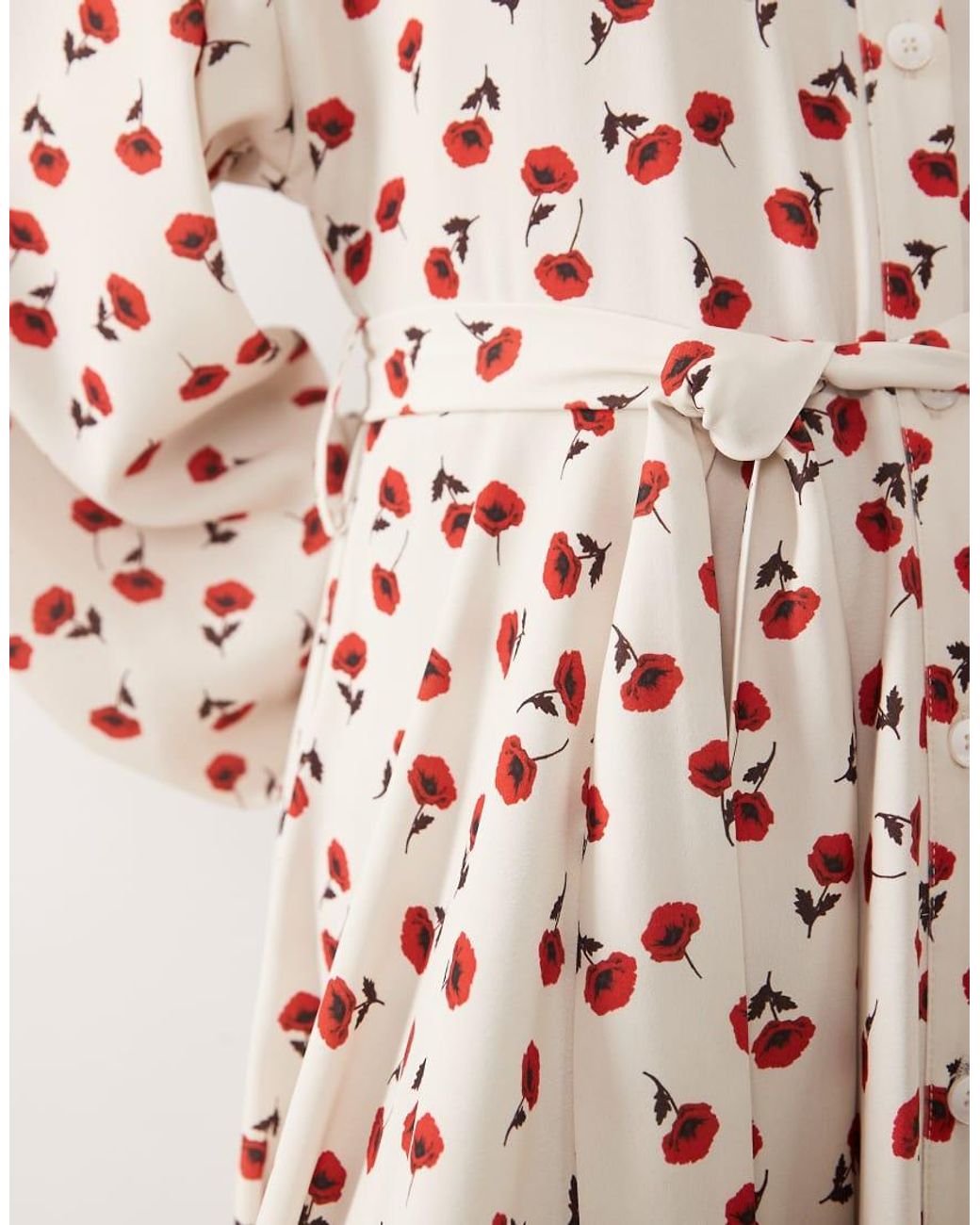 Iyal White Collar Detail Button Through Maxi Dress