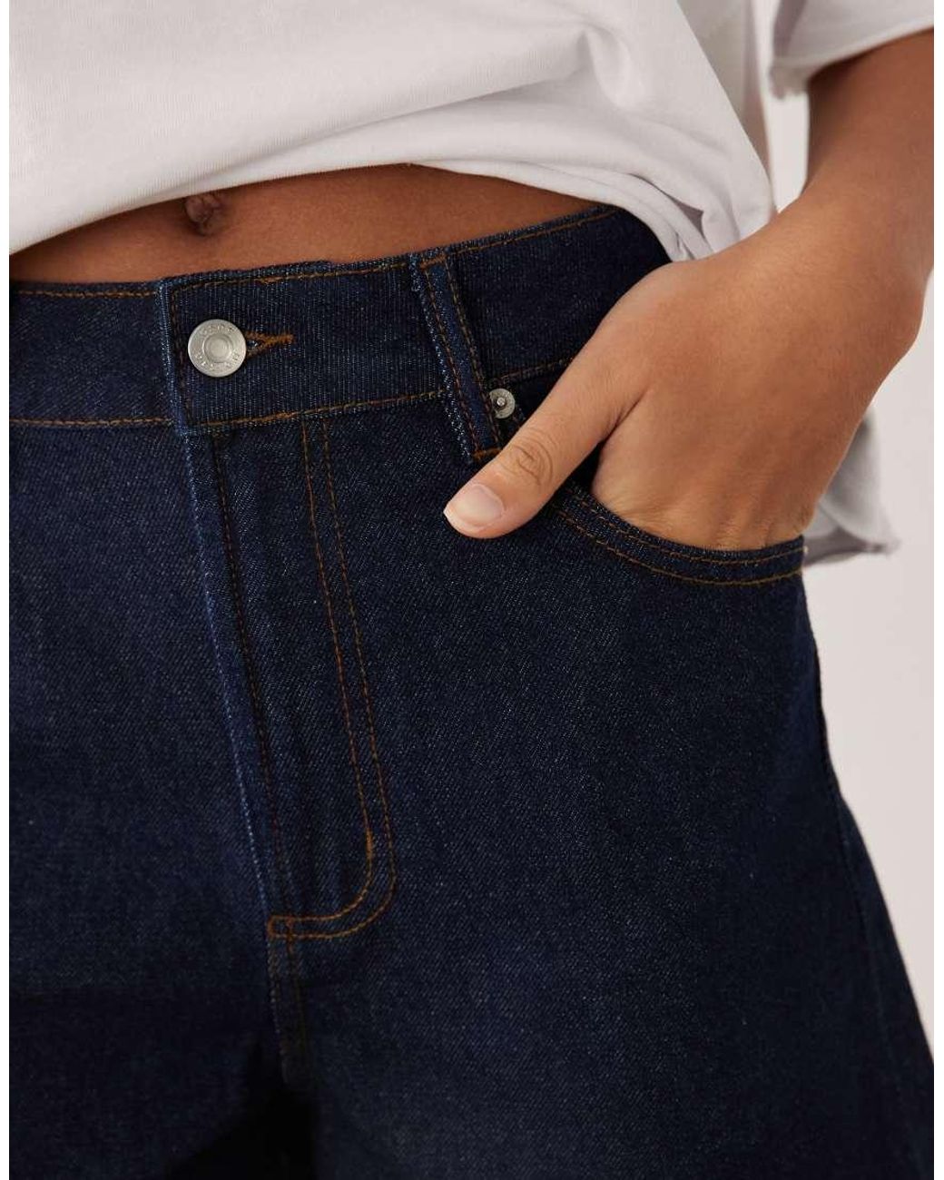 ASOS White High Waist Denim Shorts