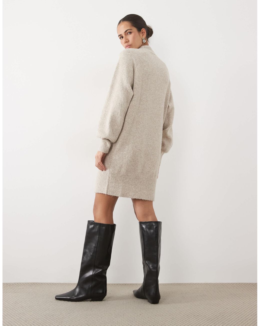Vila Natural – mini-strickkleid