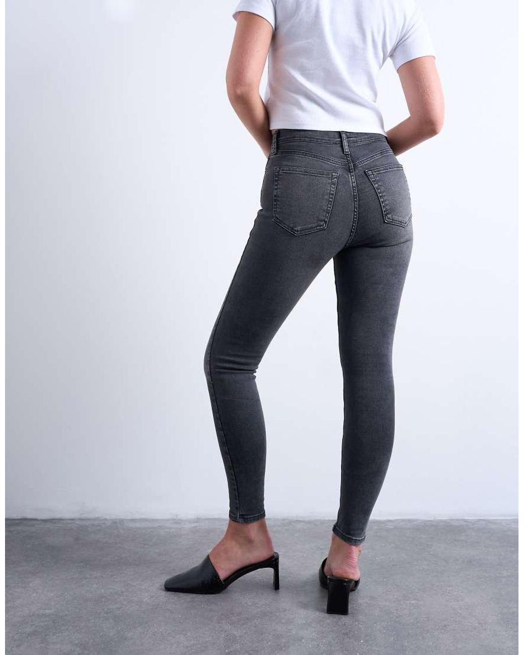Topshop Hourglass Blue Jamie High Rise Skinny Jean