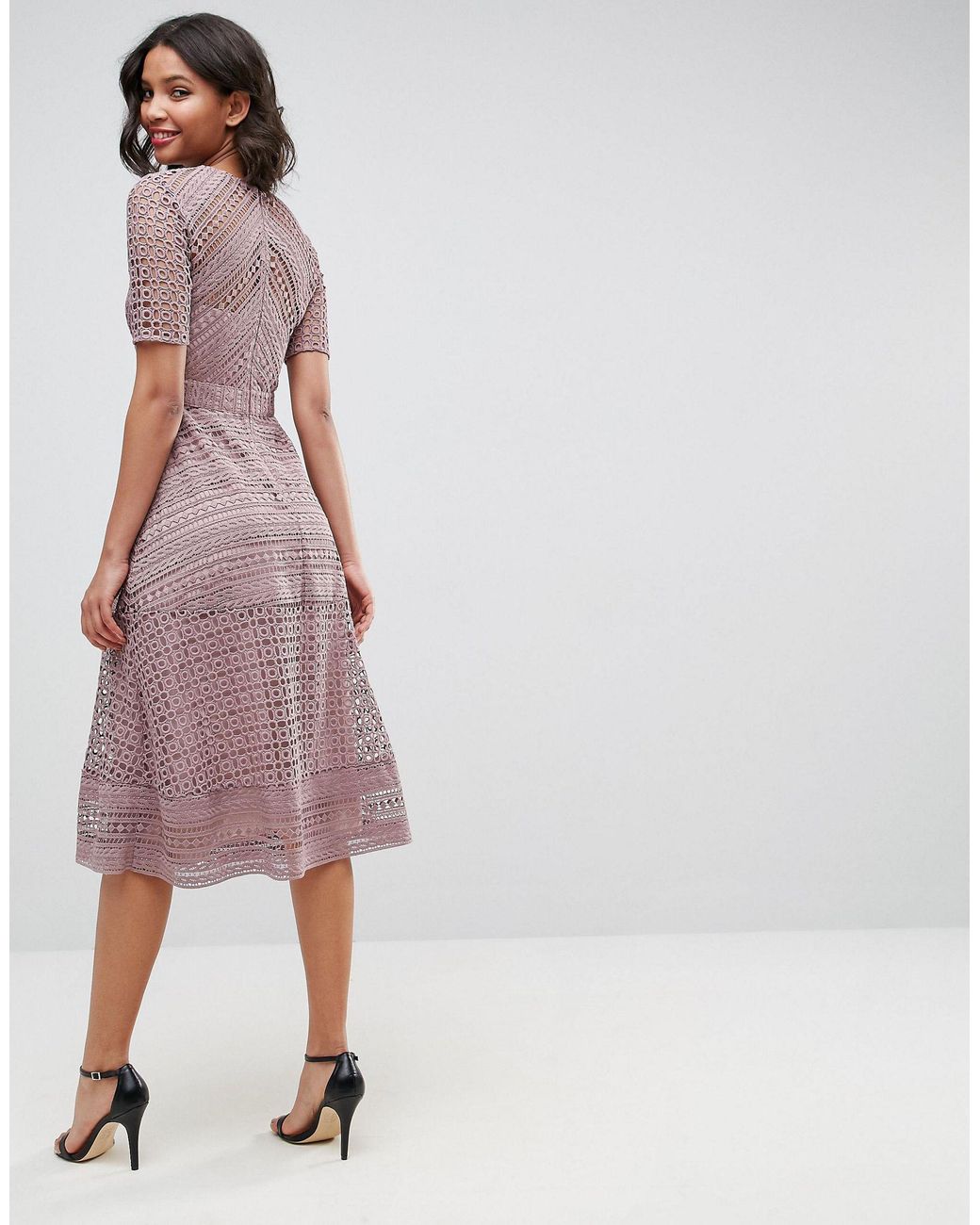 asos lace midi dresses