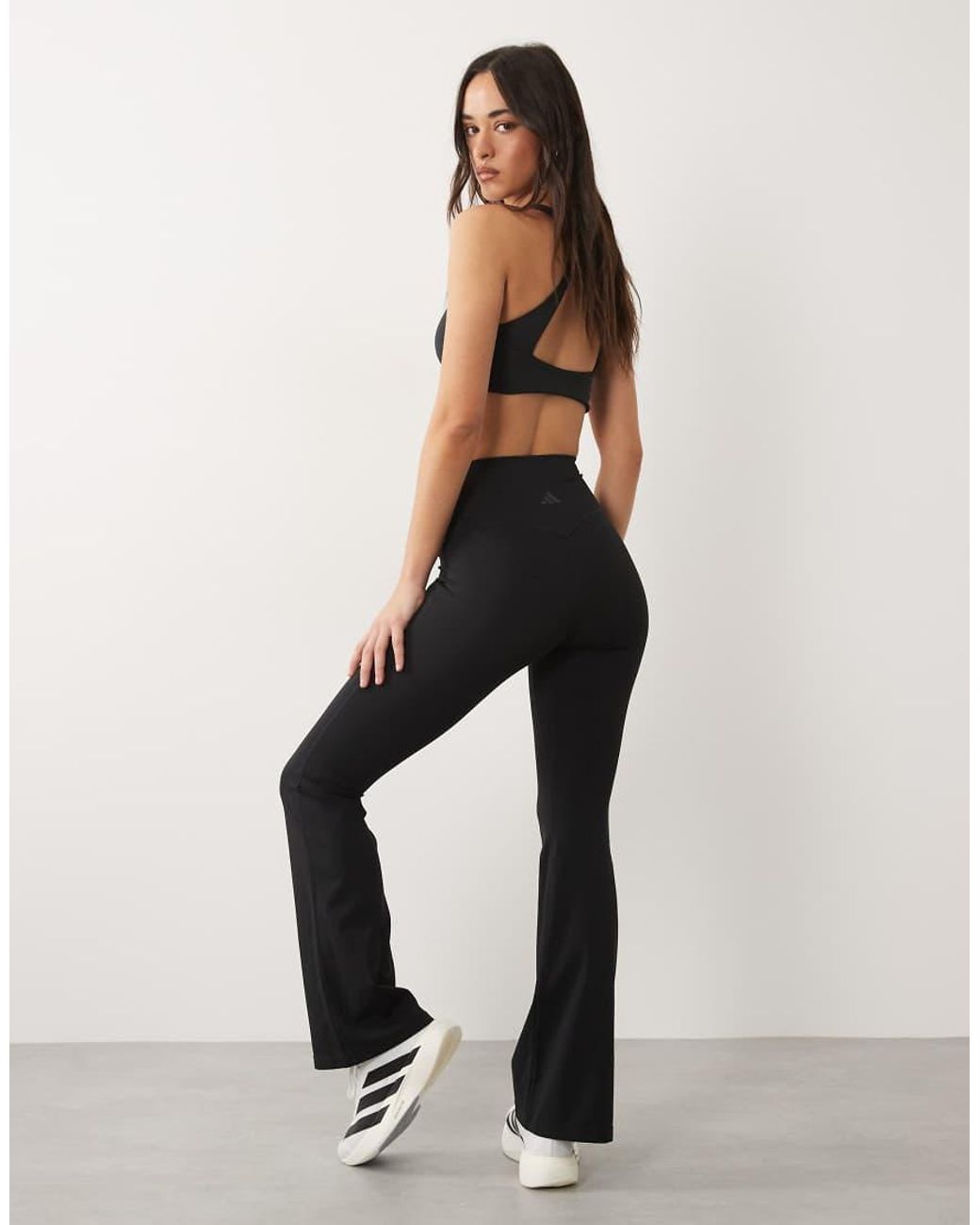 Adidas Originals Natural Three Stripes Studios Crossover Waistband Flares