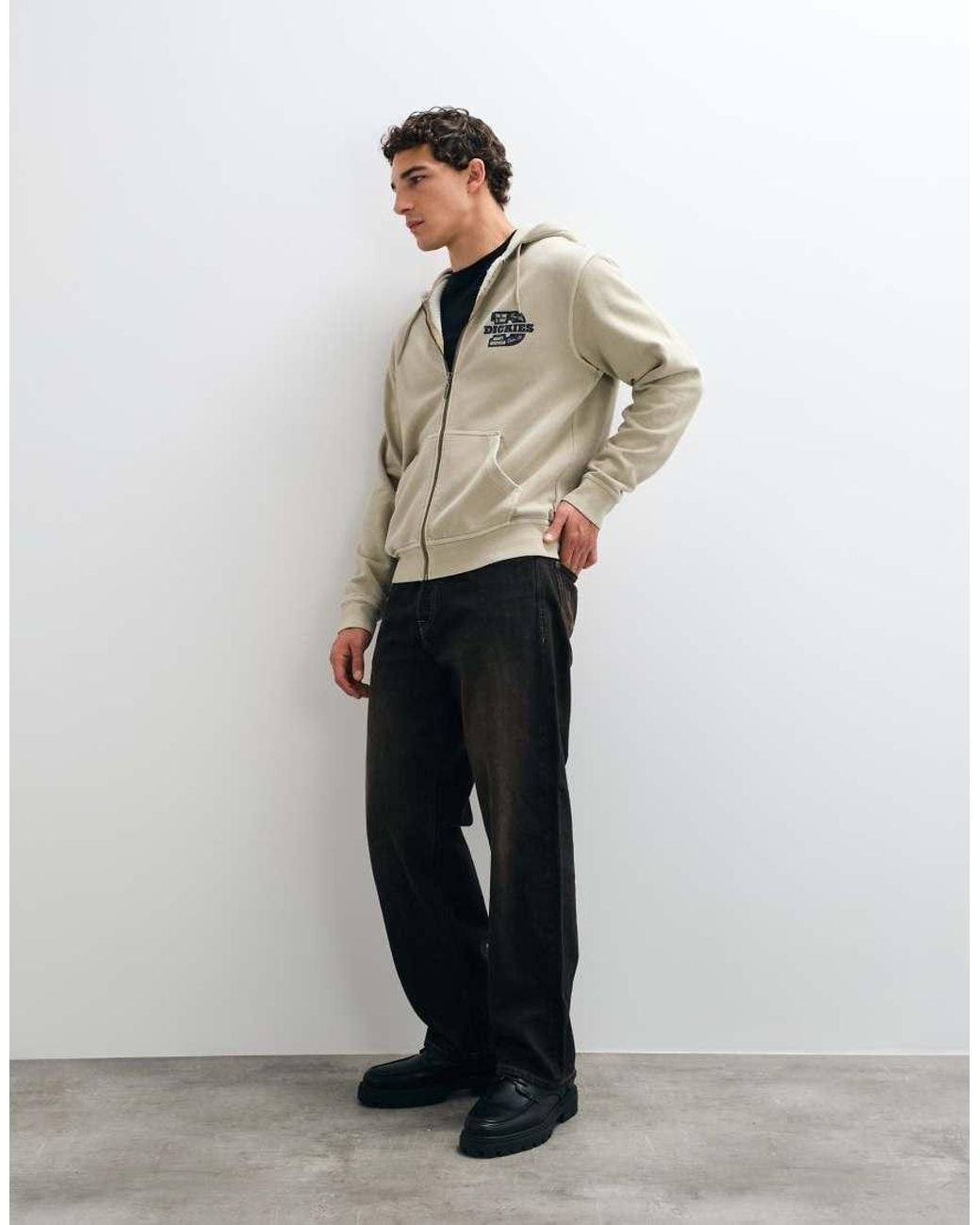 Dickies Natural Minden Full Zip Hoodie for men