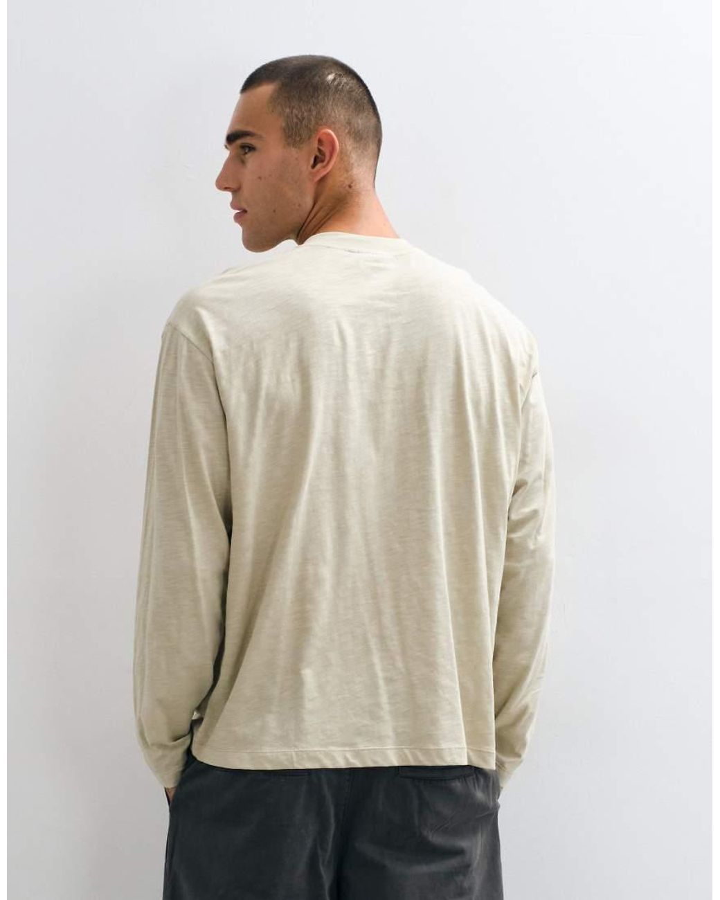 Reclaimed Vintage Natural Henley T-shirt for men
