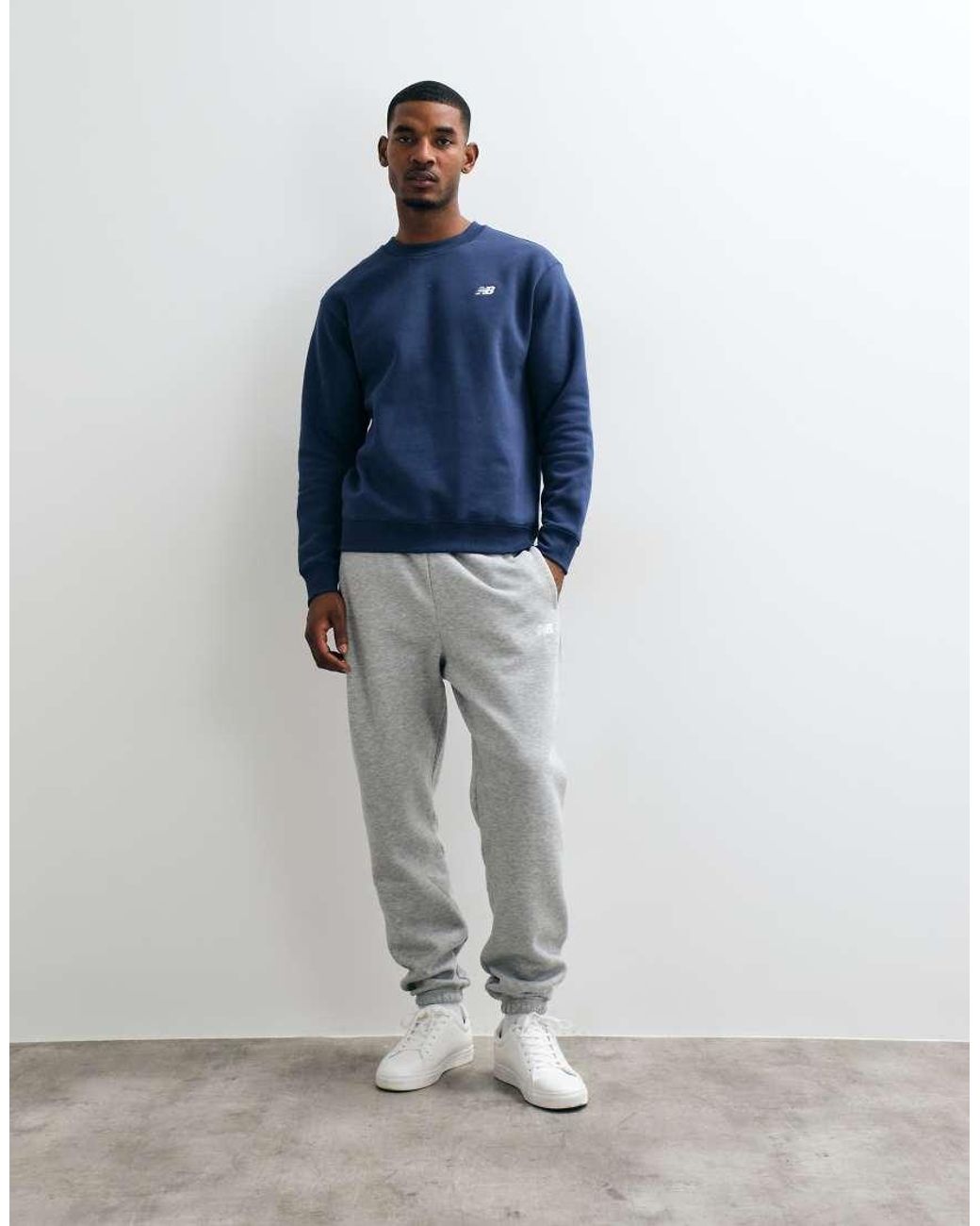 New Balance White Sport Essentials Fleece joggers for men