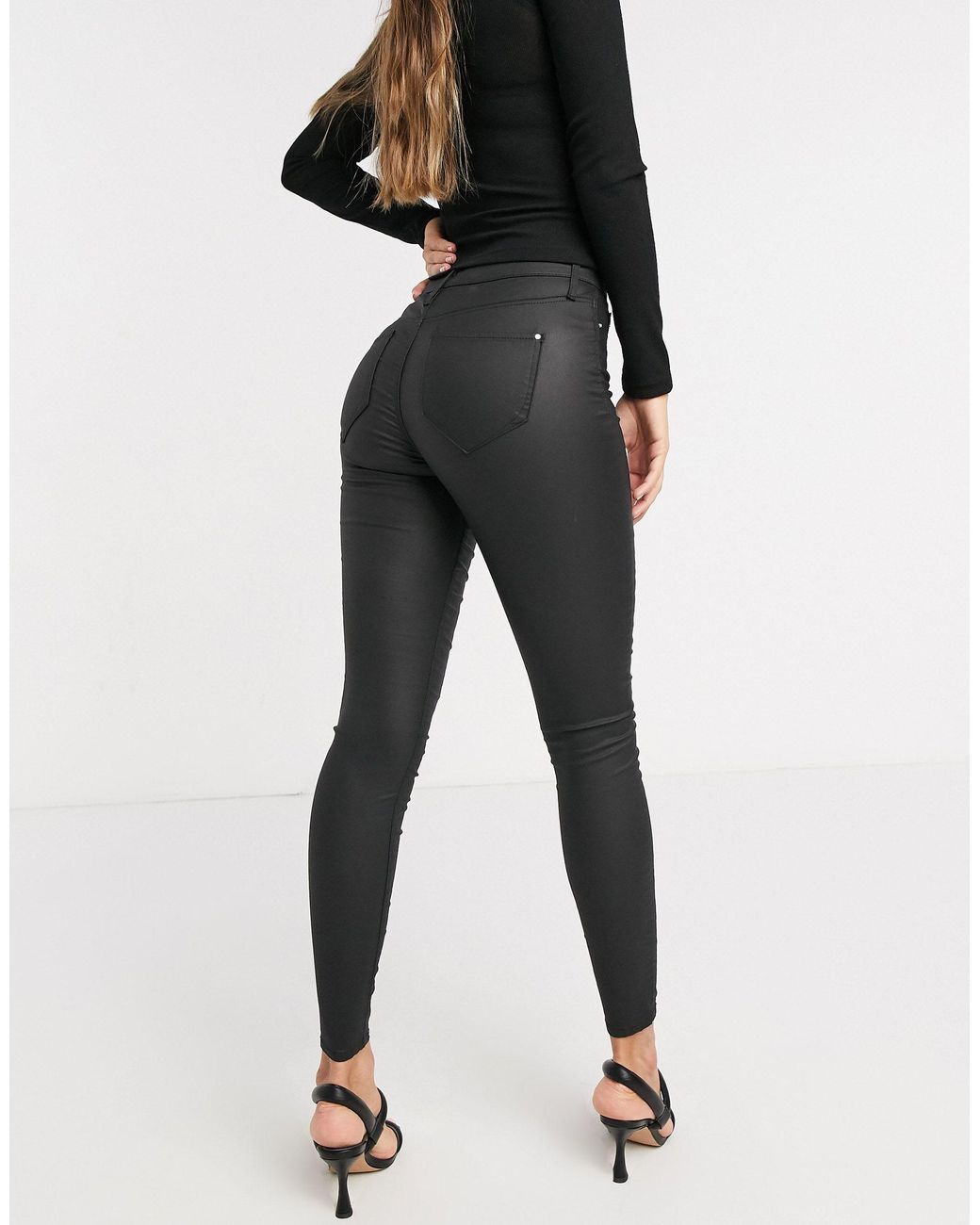 Denim Molly Waxed Coated Skinny Jeans 