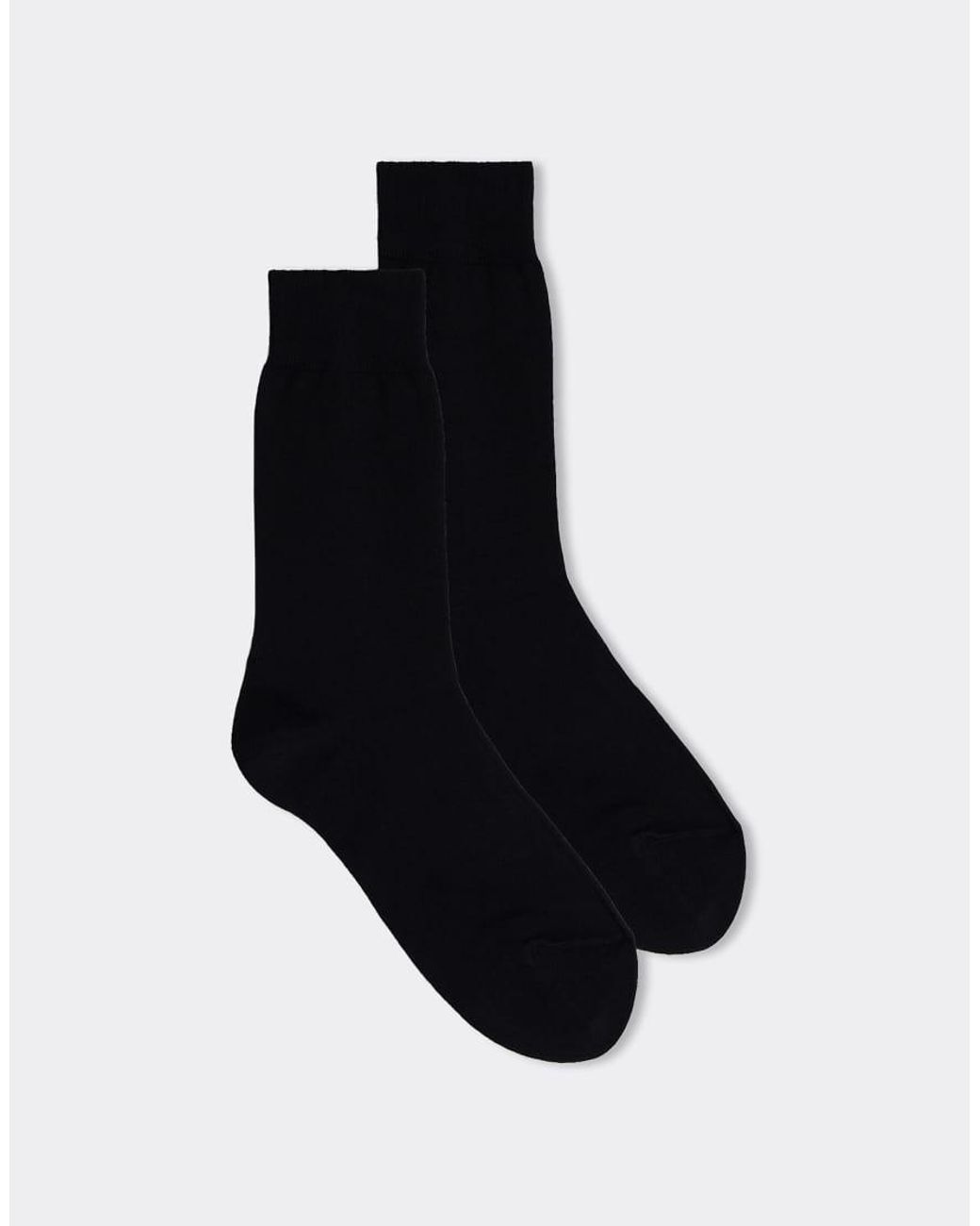 Intimissimi Black Short Warm Cotton Socks for men
