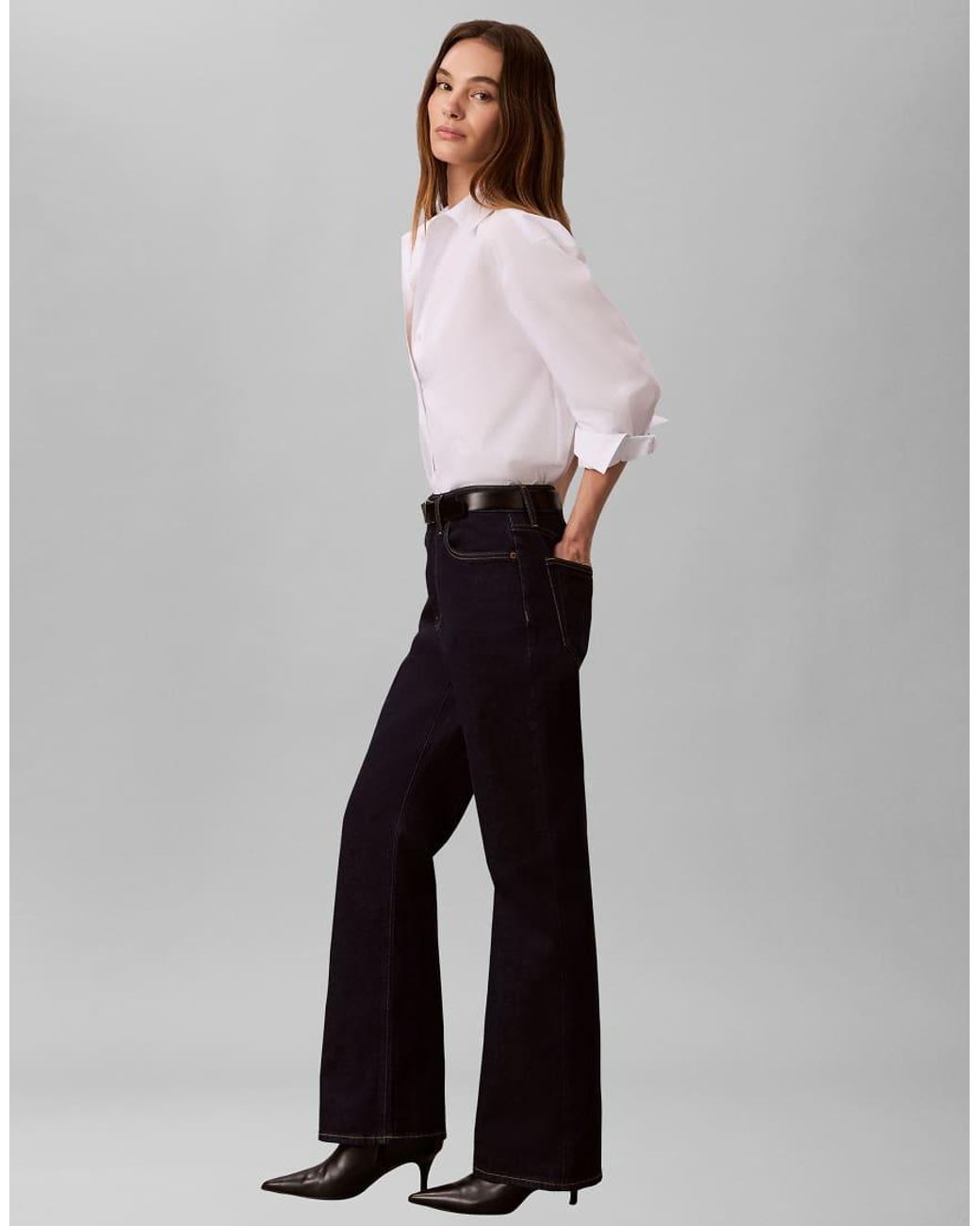 Calvin Klein Gray High Rise Bootcut Jeans