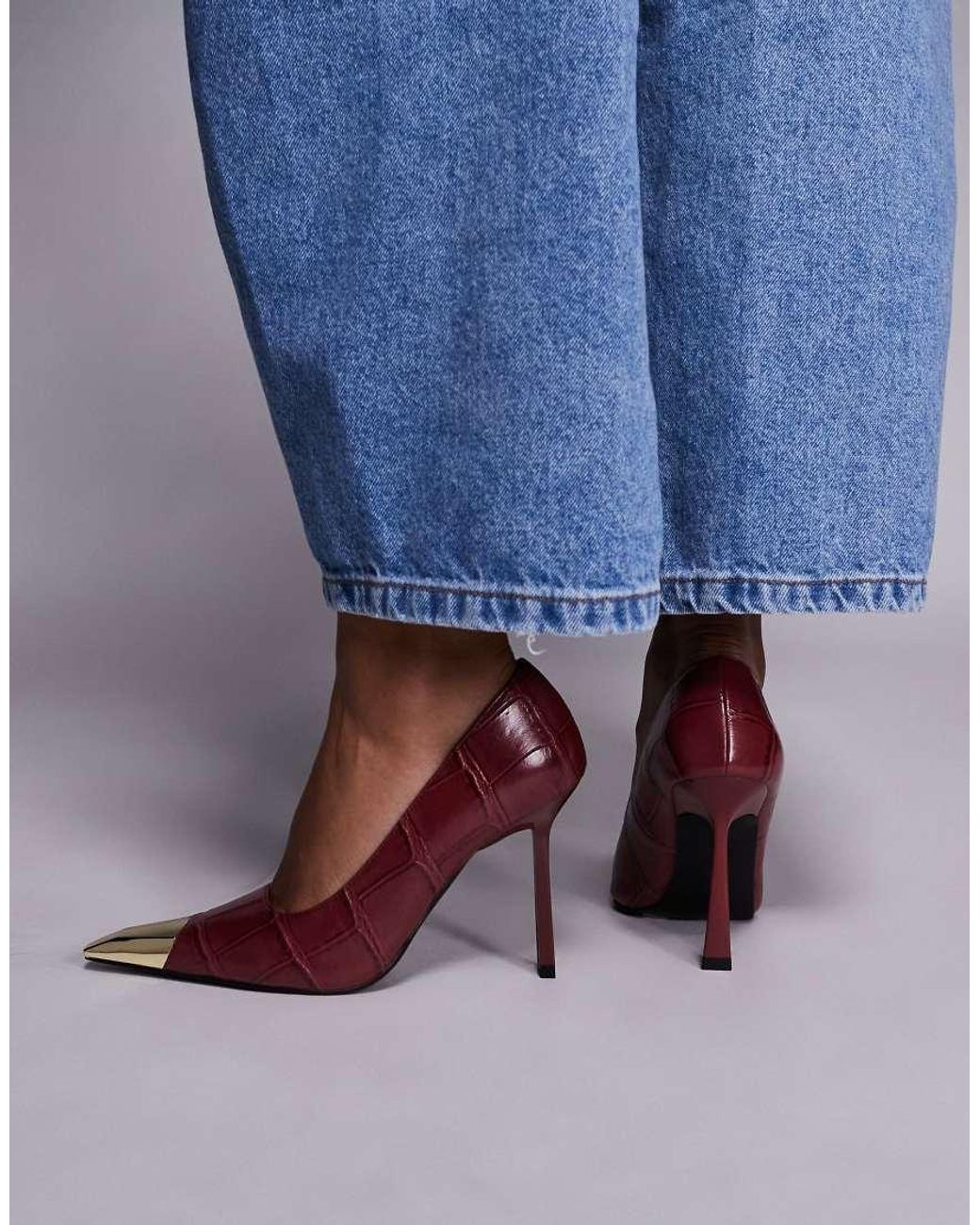 Public Desire Blue Rotate Heeled Pumps