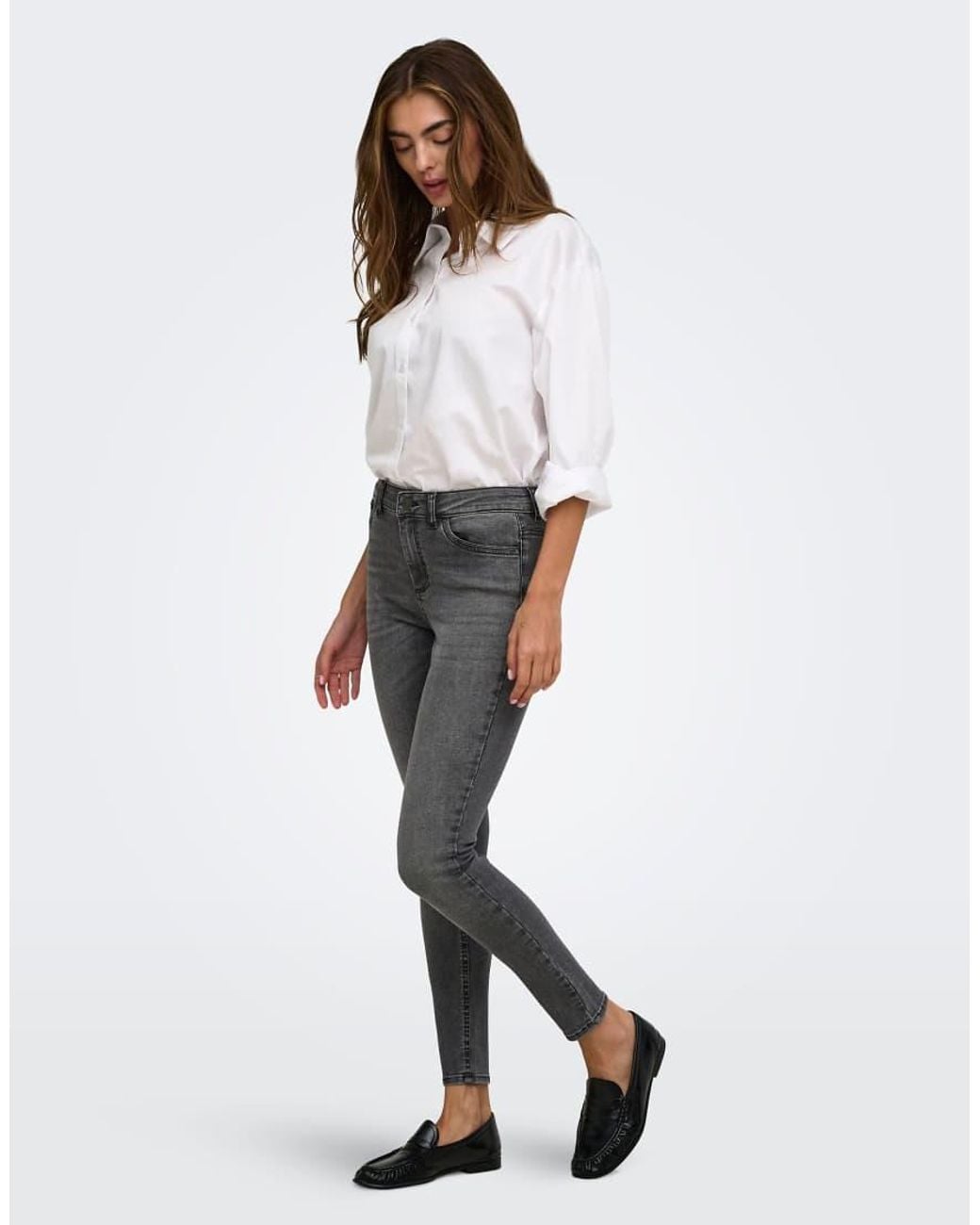 ONLY Gray Skinny Fit Jeans