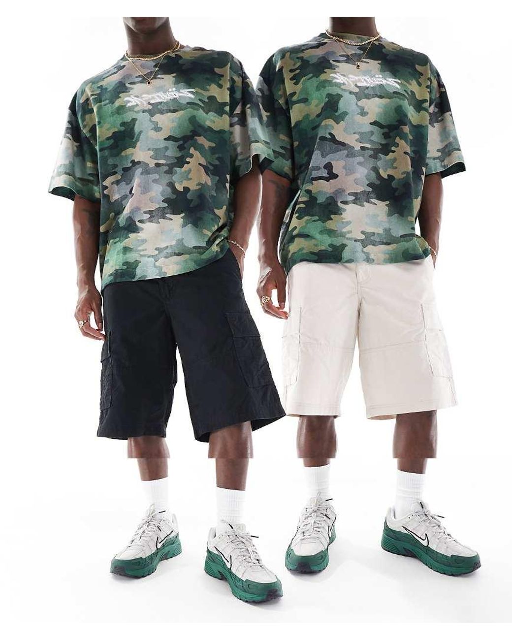 Jack & Jones Set Van 2 Cargoshorts in het Green voor heren