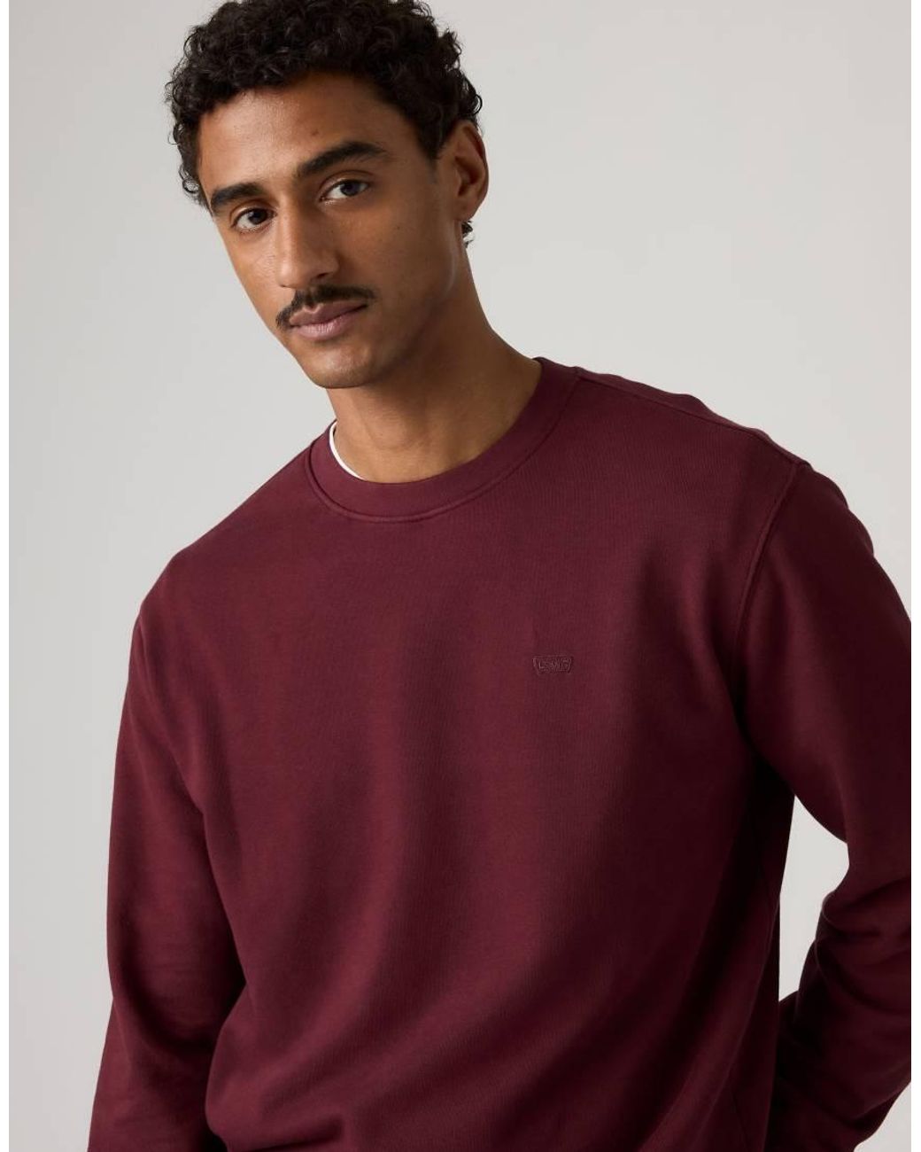 Levi's Red Original Housemark Crewneck Jumper for men