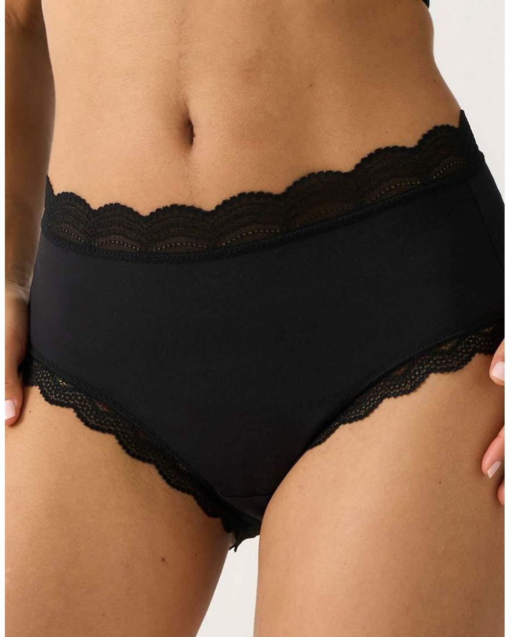 Stripe & Stare Black High Rise Knicker