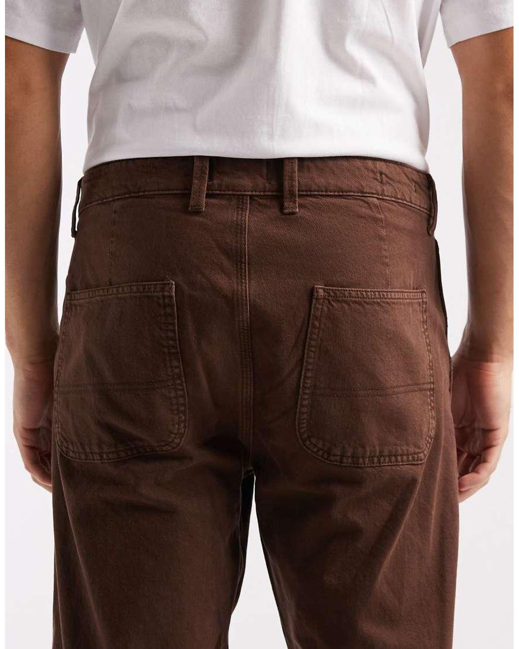 Jack & Jones White Eddie Loose Workwear Jeans for men