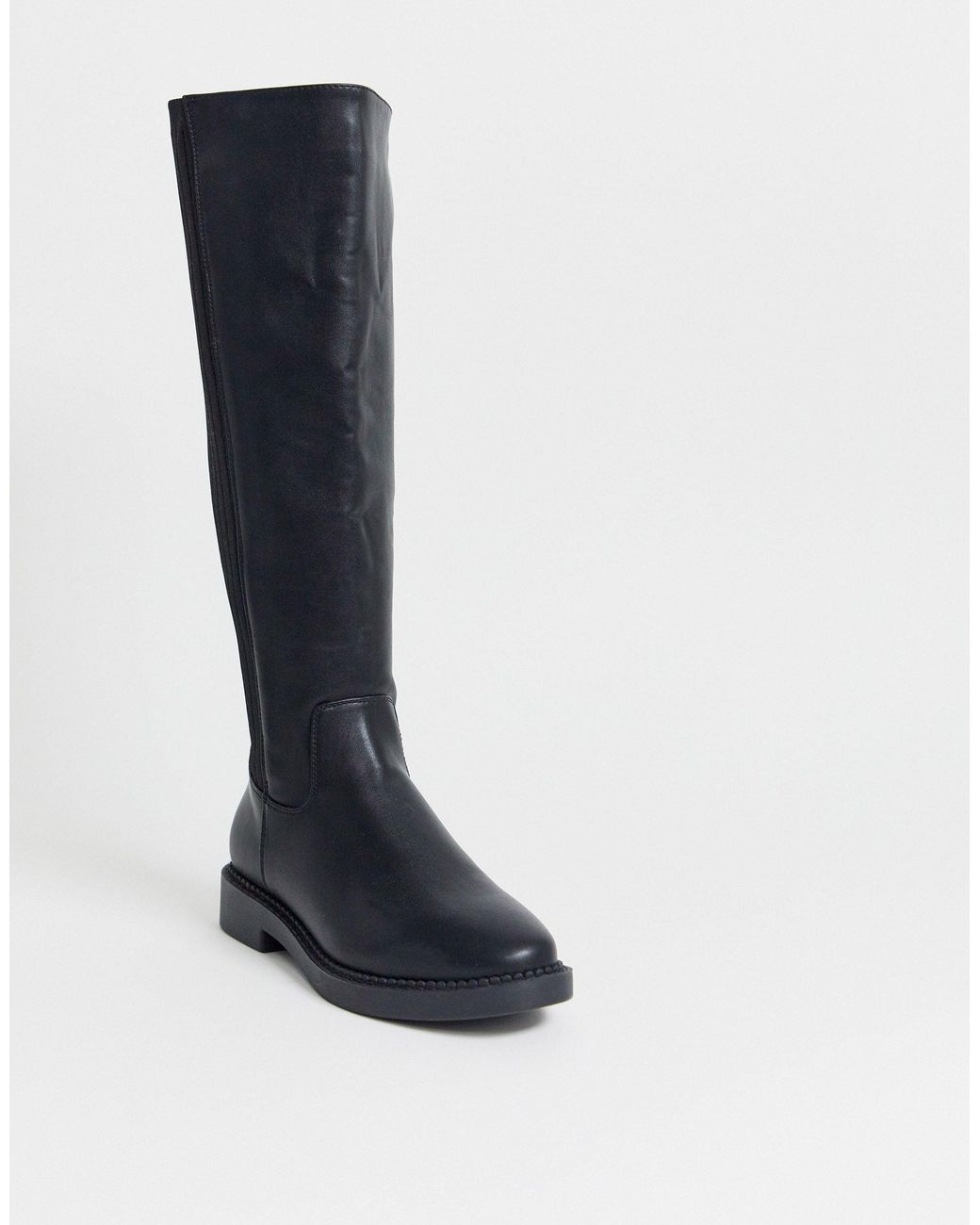 Capital Chunky Knee High Boots in Black 