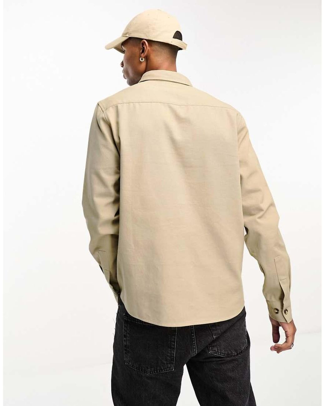 ASOS Natural Cotton Overshirt for men