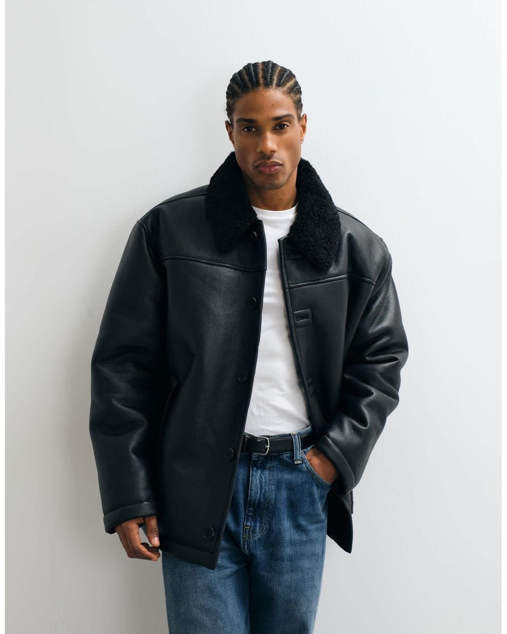 ASOS Blue Aviator Jacket for men