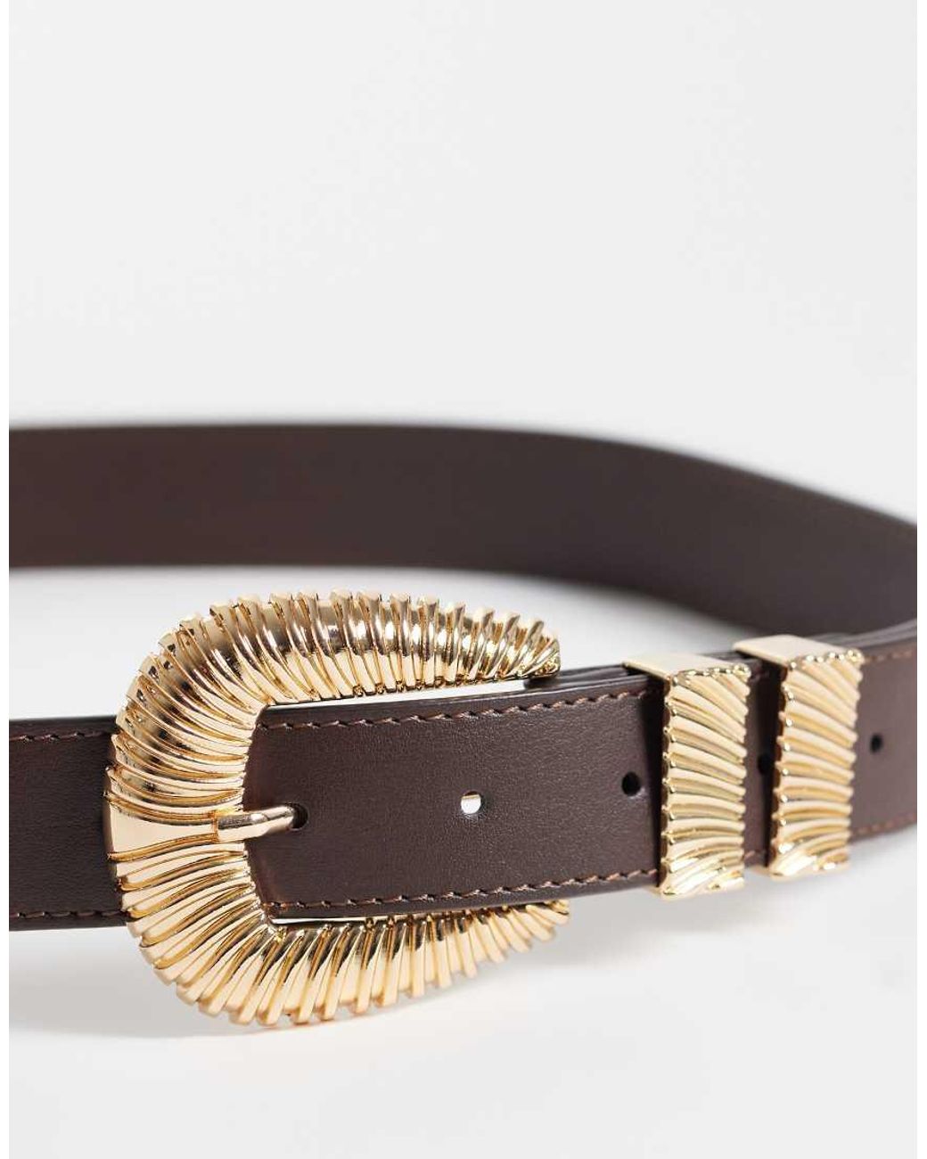 ASOS White Textured Multi Keeper Belt