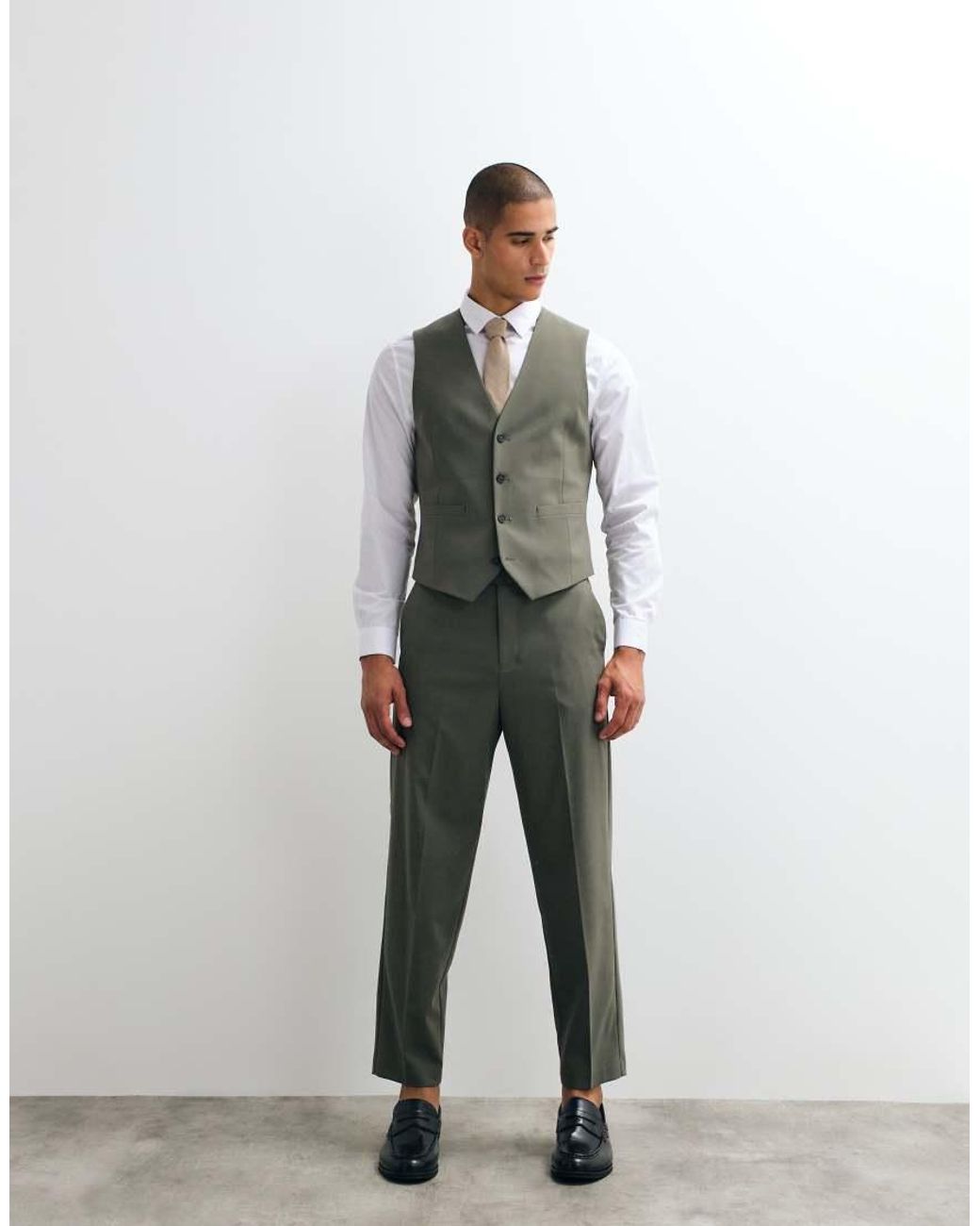 ASOS White Slim Suit Waistcoat for men