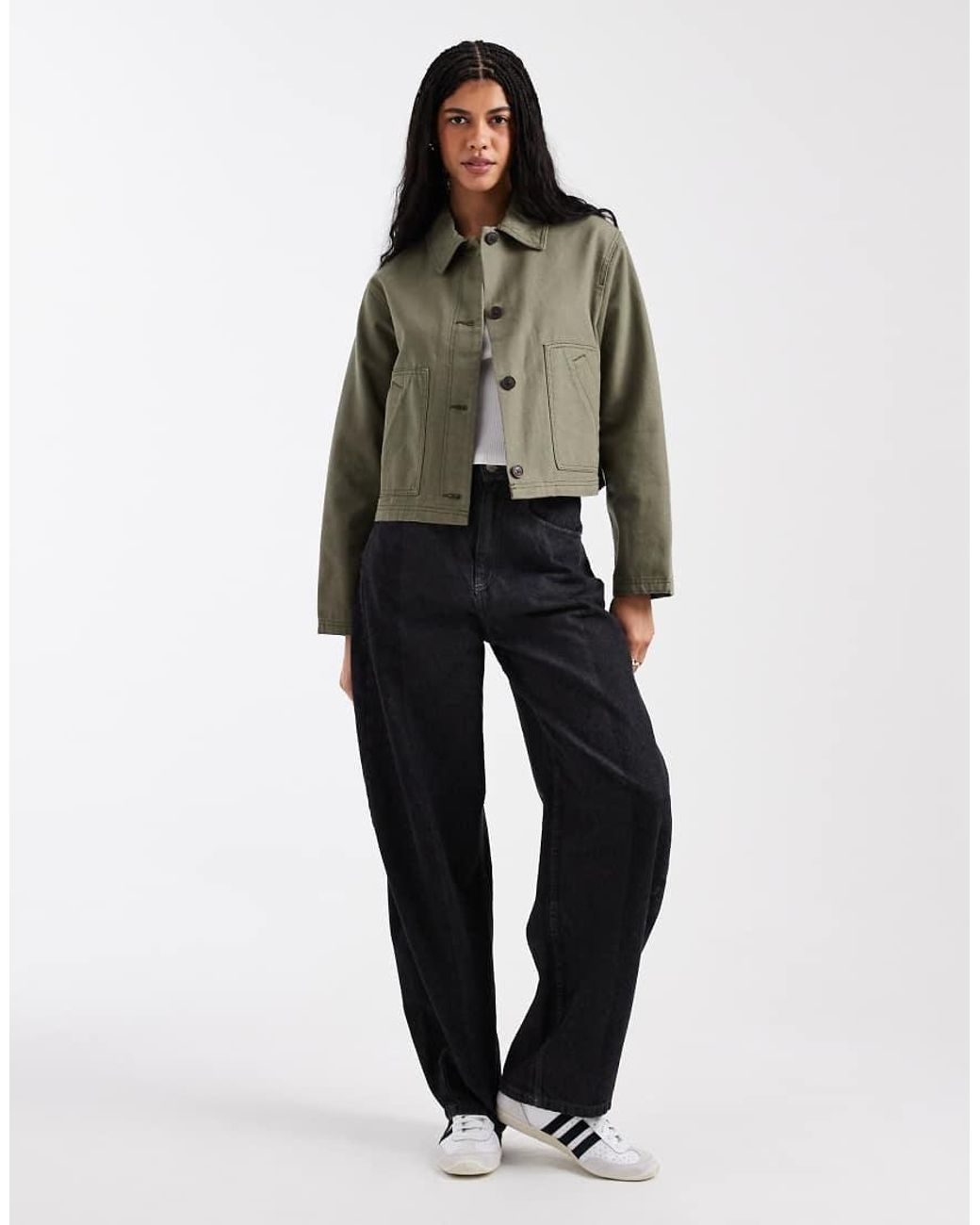 ASOS Green Short Cotton Harrington Jacket