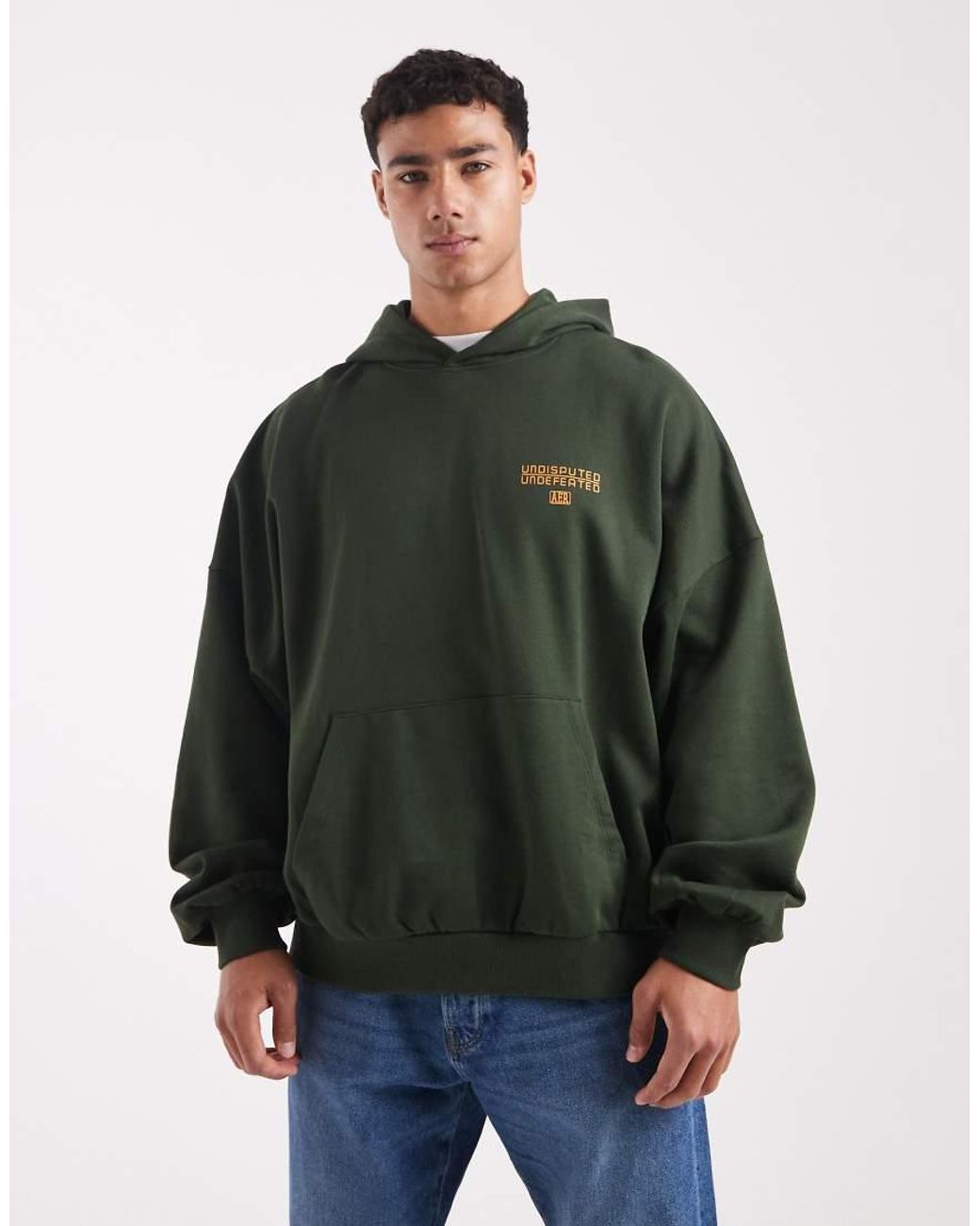 ASOS Gray Extreme Oversized Hoodie With Bubble Print for men