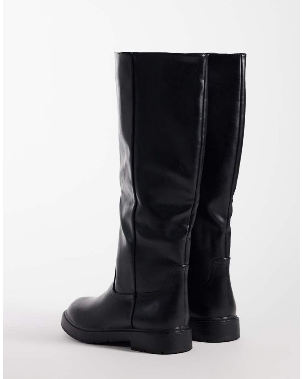 SEQWL Black Mickey Pull On Knee Boots
