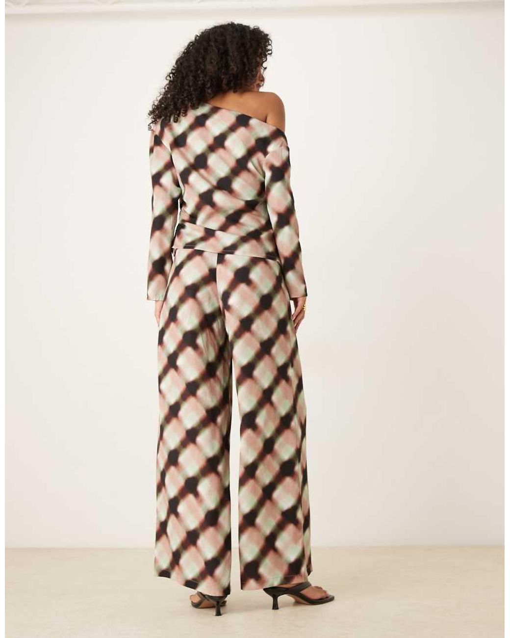 ASOS Natural Soft Clean Front Wide Leg Pants