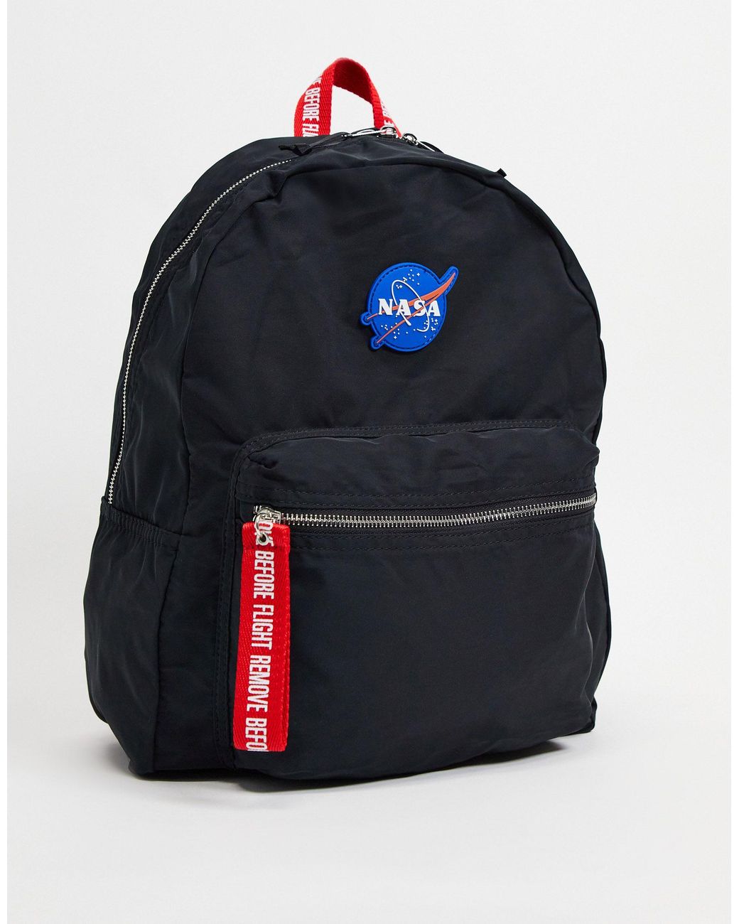 Pull&Bear Nasa Backpack in Black | Lyst